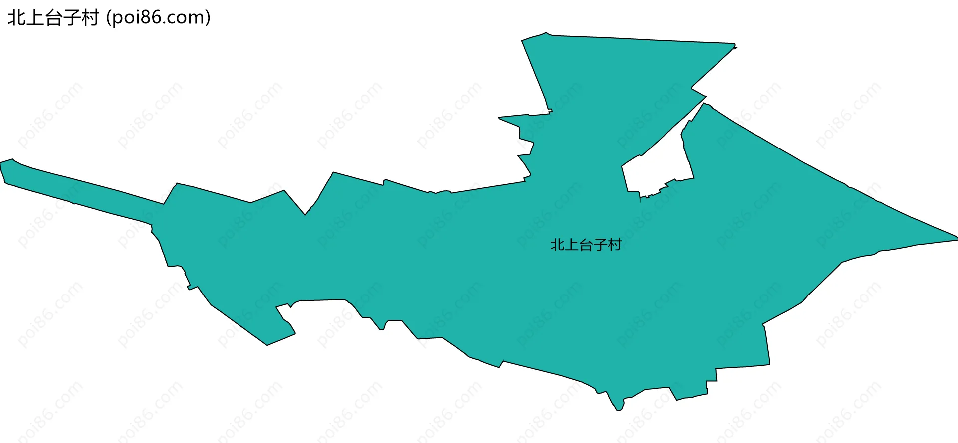 北上台子村边界地图