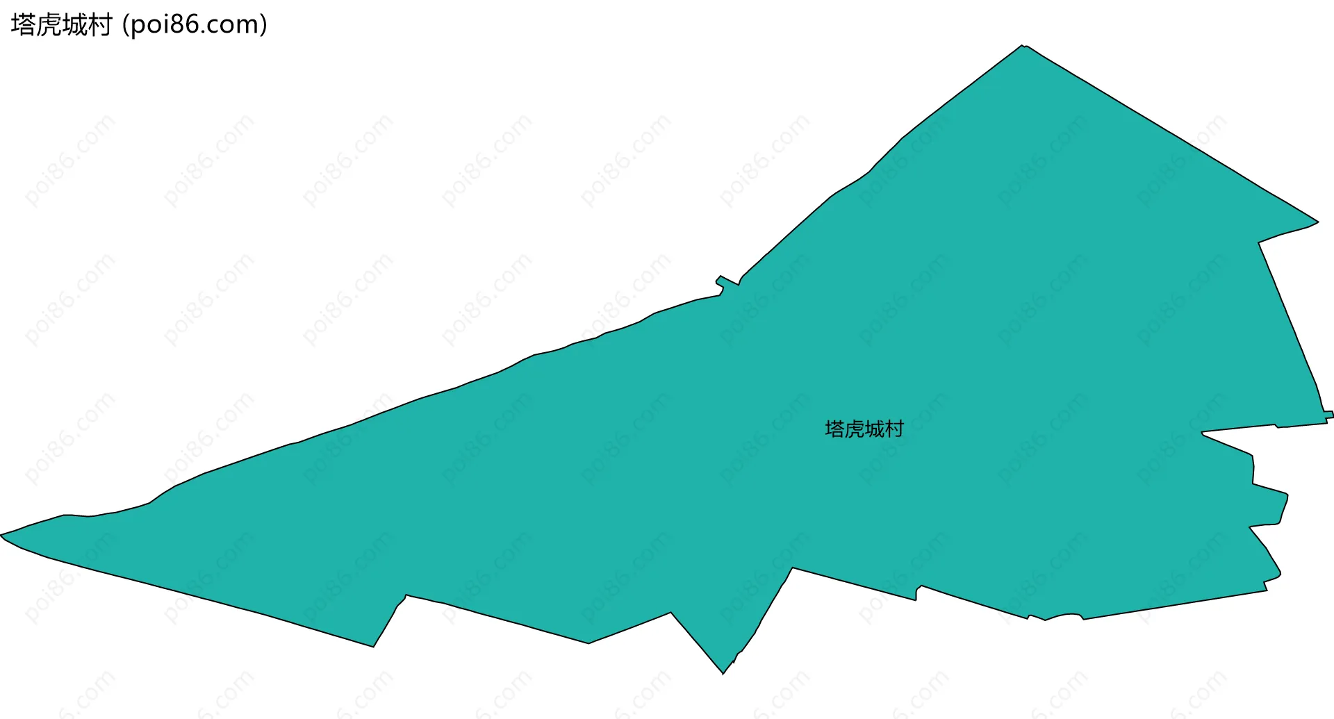 塔虎城村边界地图