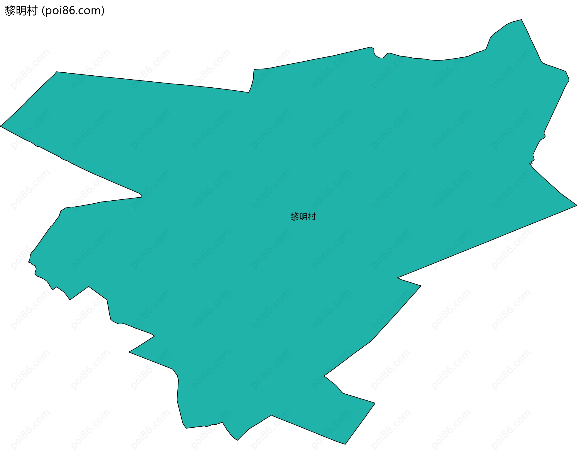 黎明村边界地图