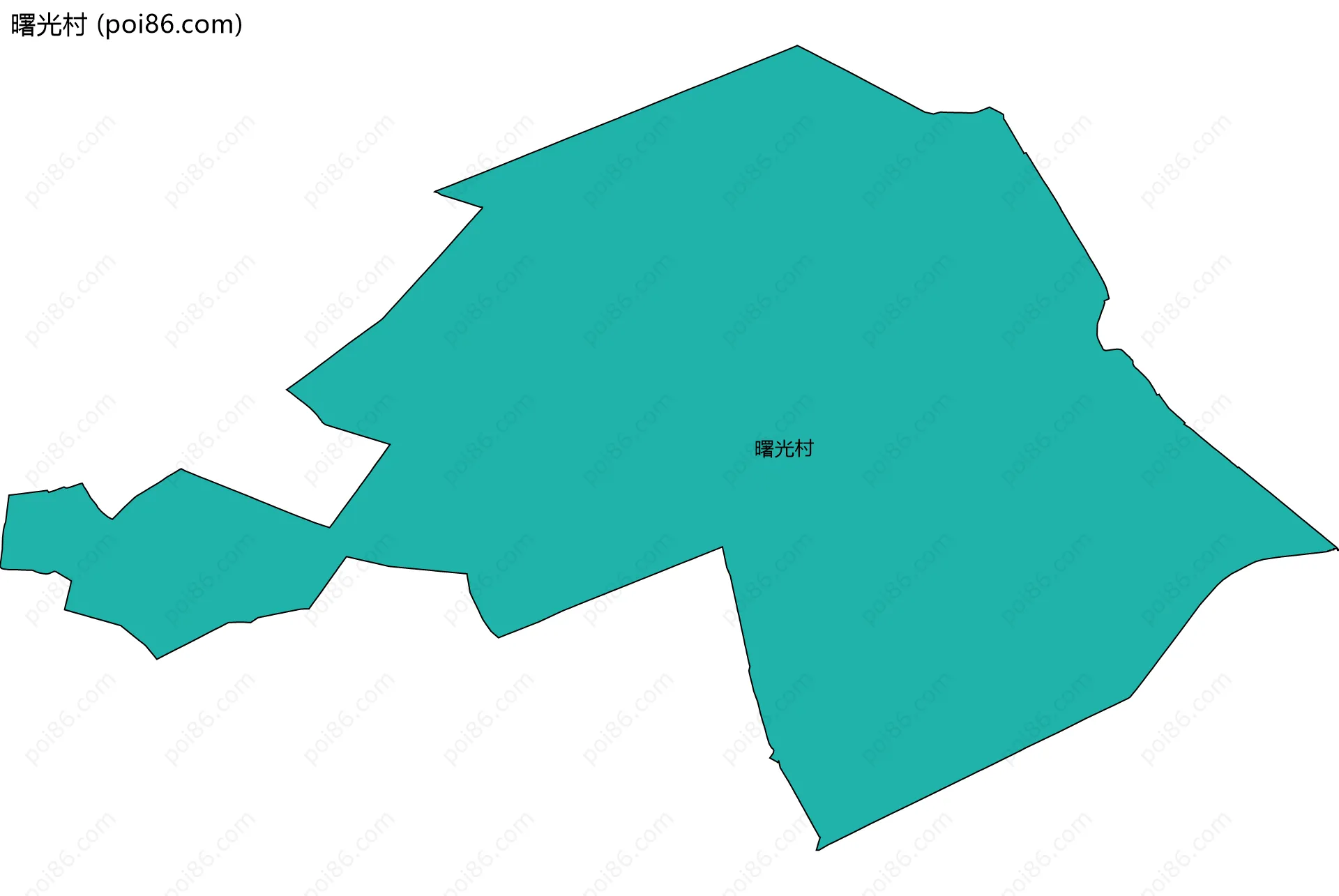 曙光村边界地图