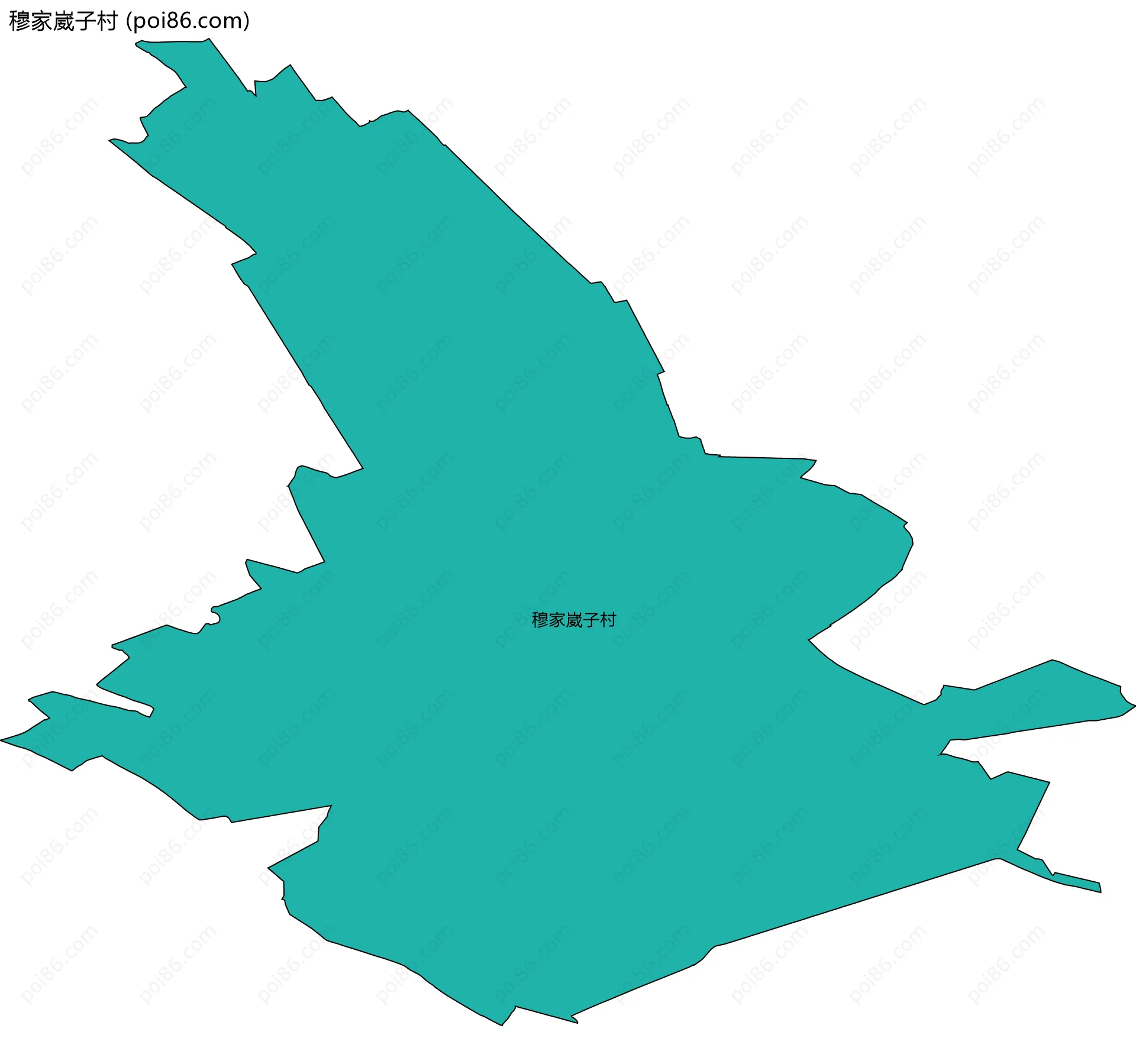 穆家崴子村边界地图