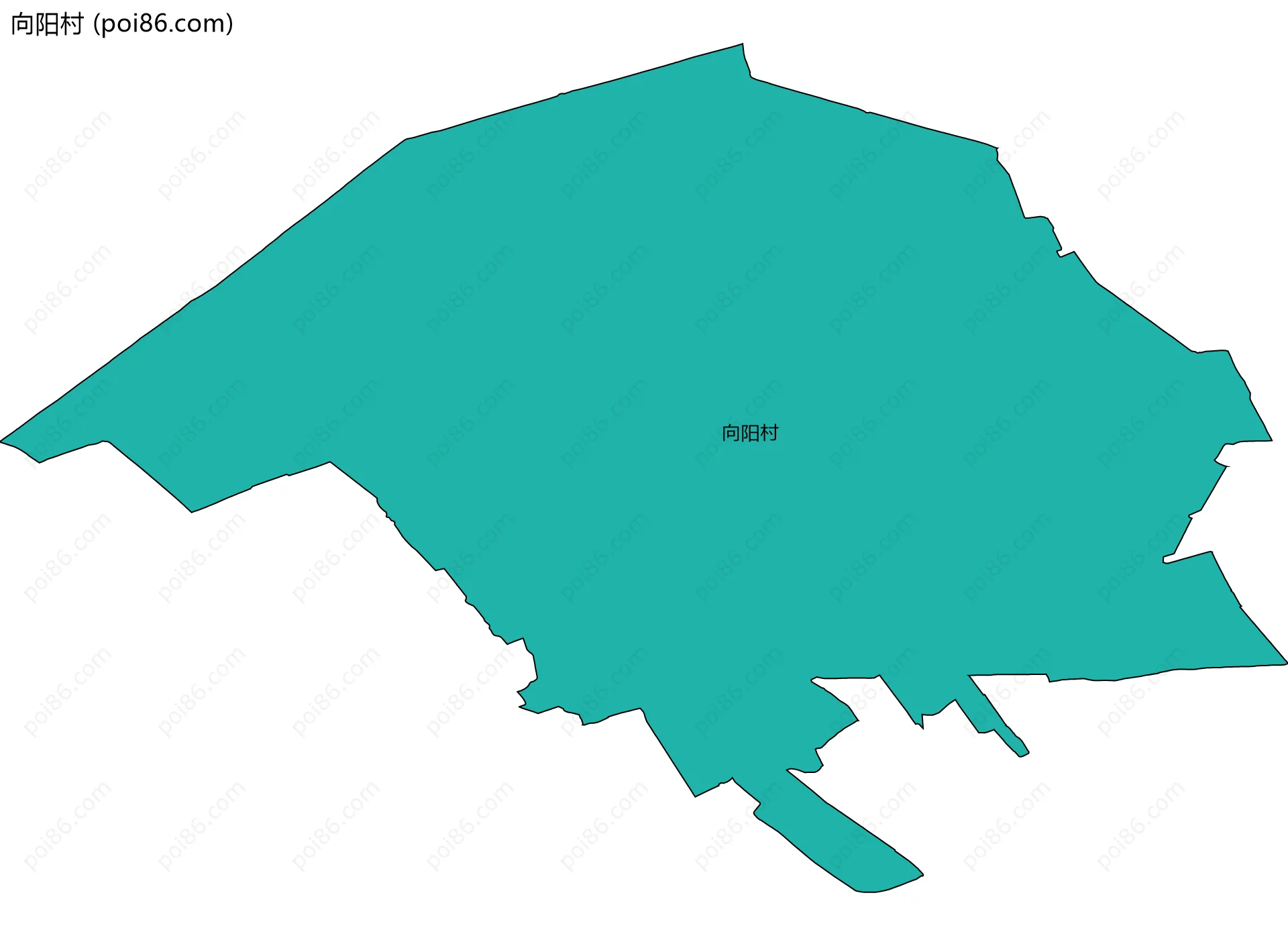 向阳村边界地图