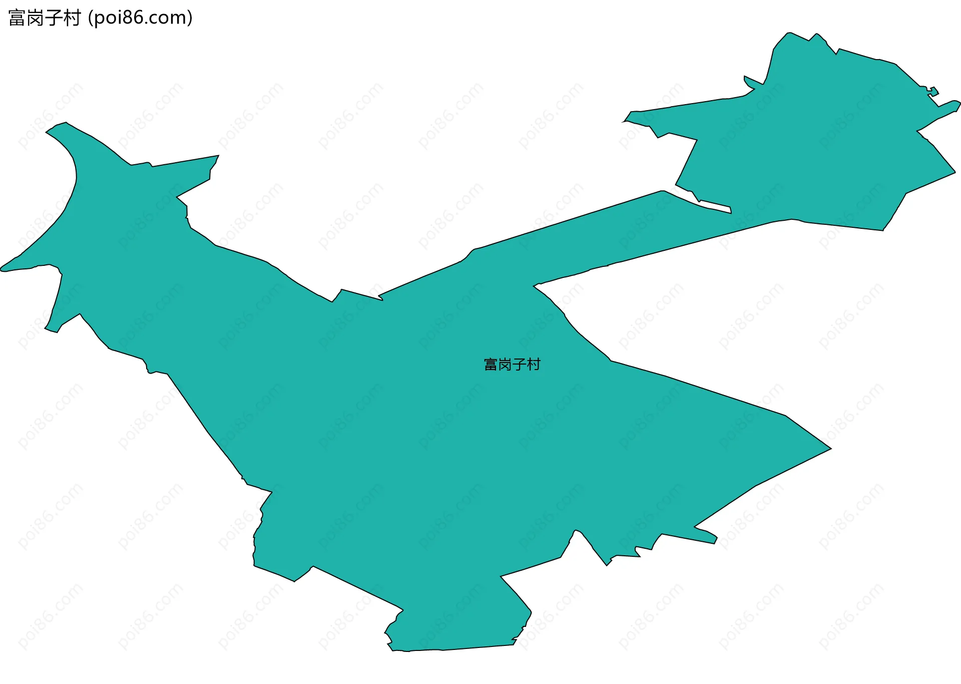 富岗子村边界地图