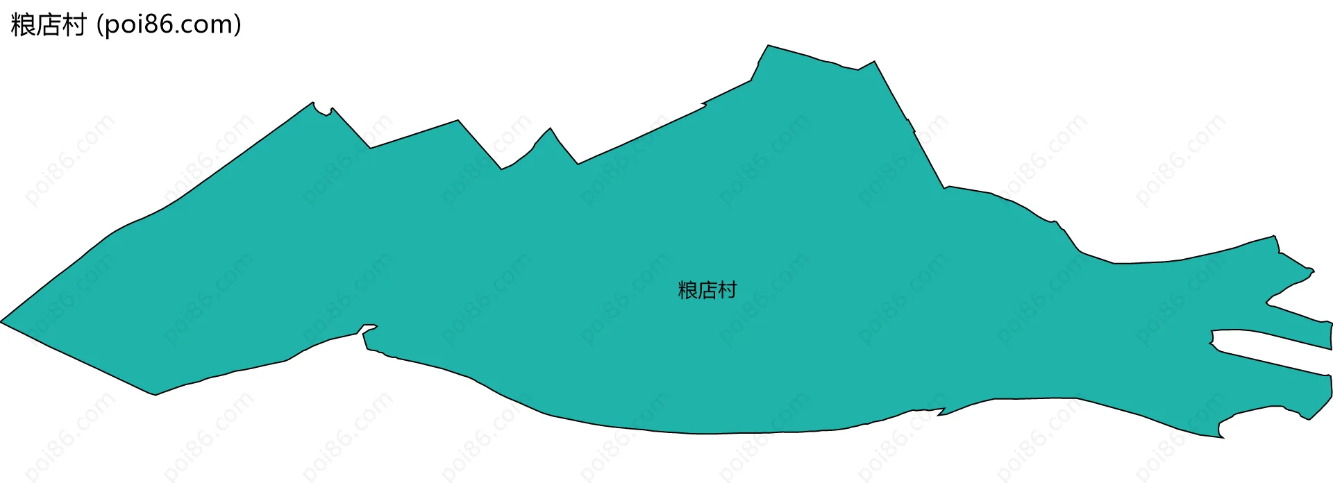 粮店村边界地图