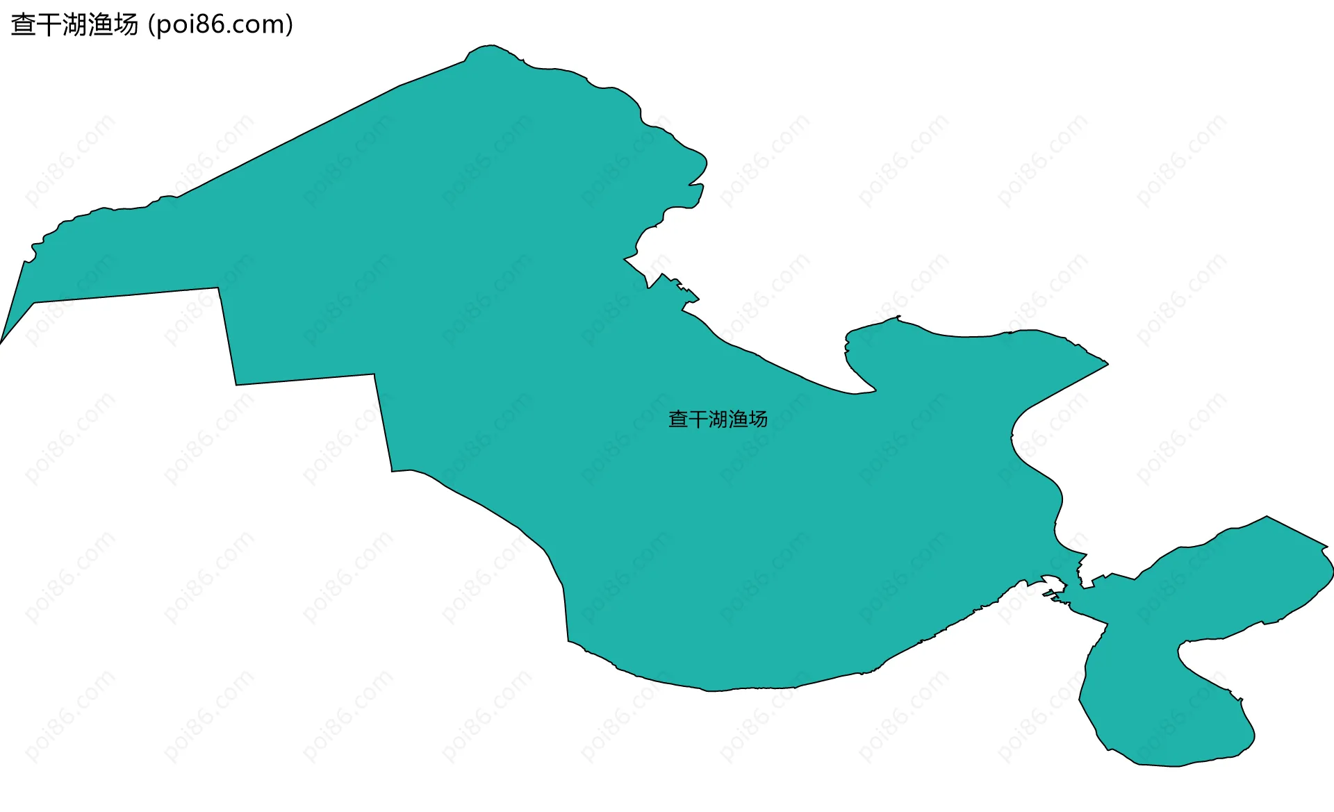 查干湖渔场边界地图