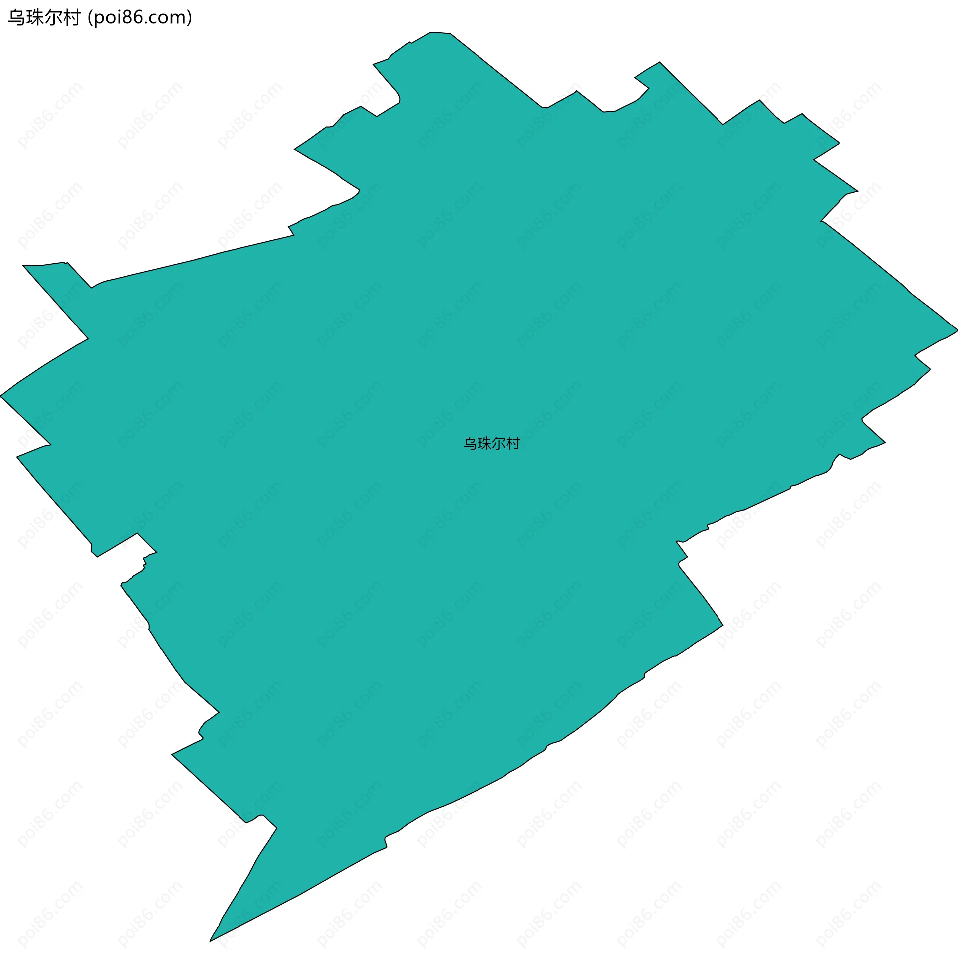 乌珠尔村边界地图