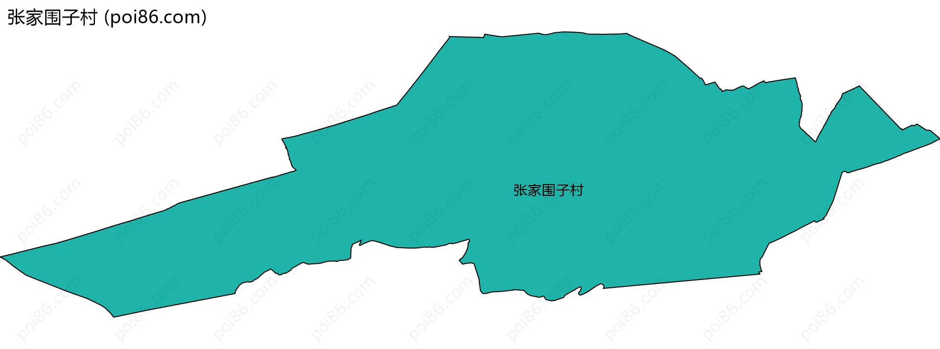 张家围子村边界地图