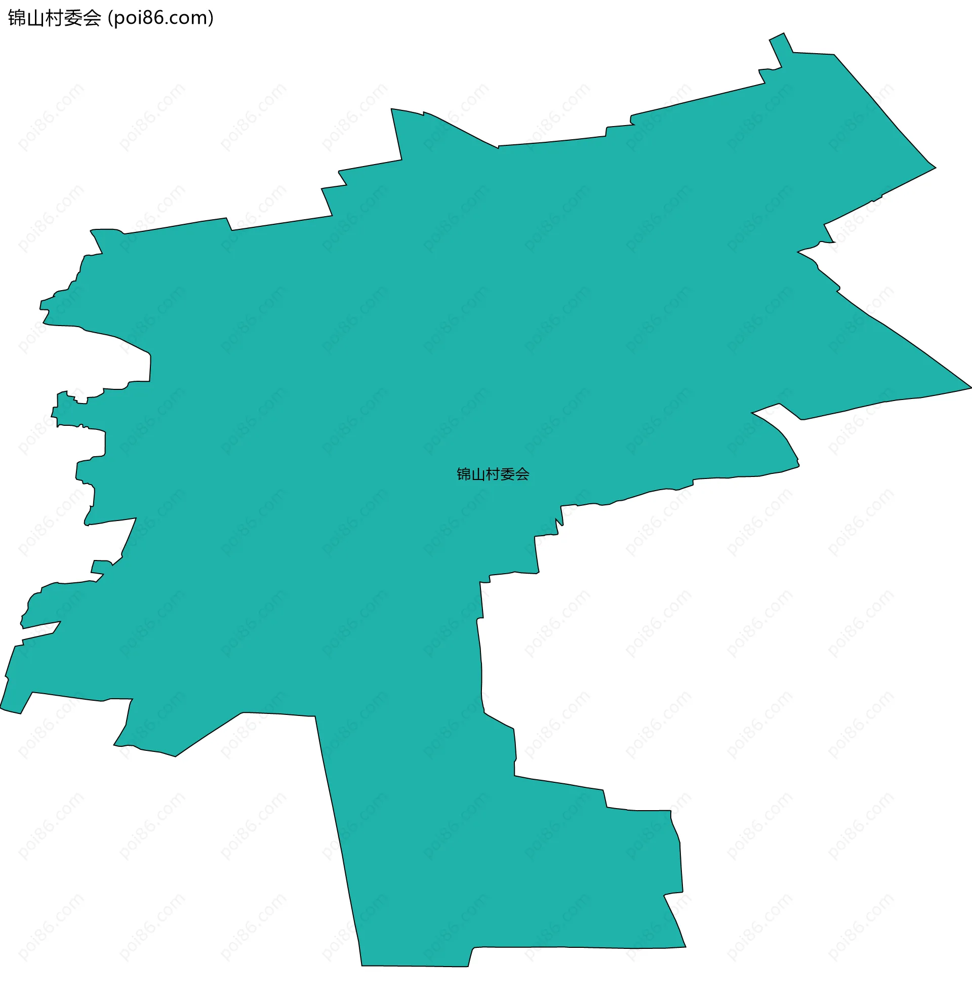 锦山村委会边界地图