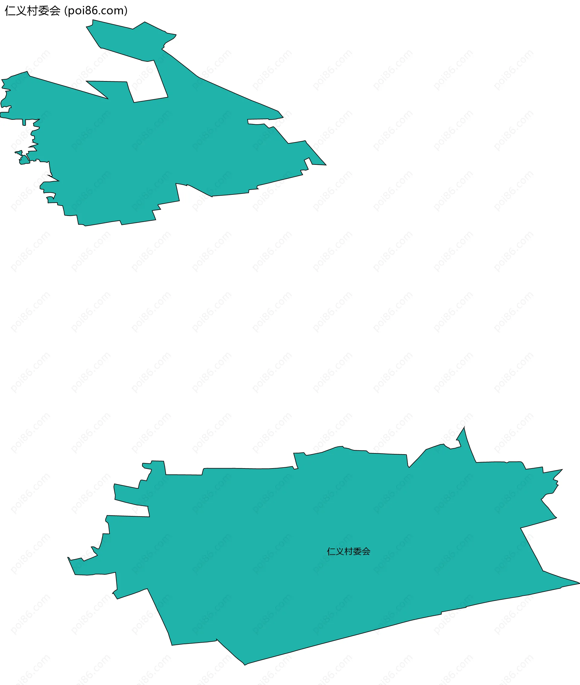 仁义村委会边界地图