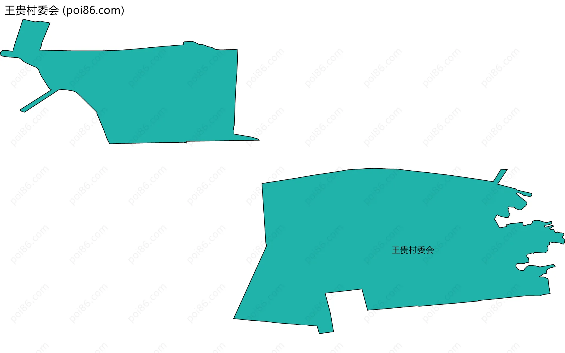 王贵村委会边界地图