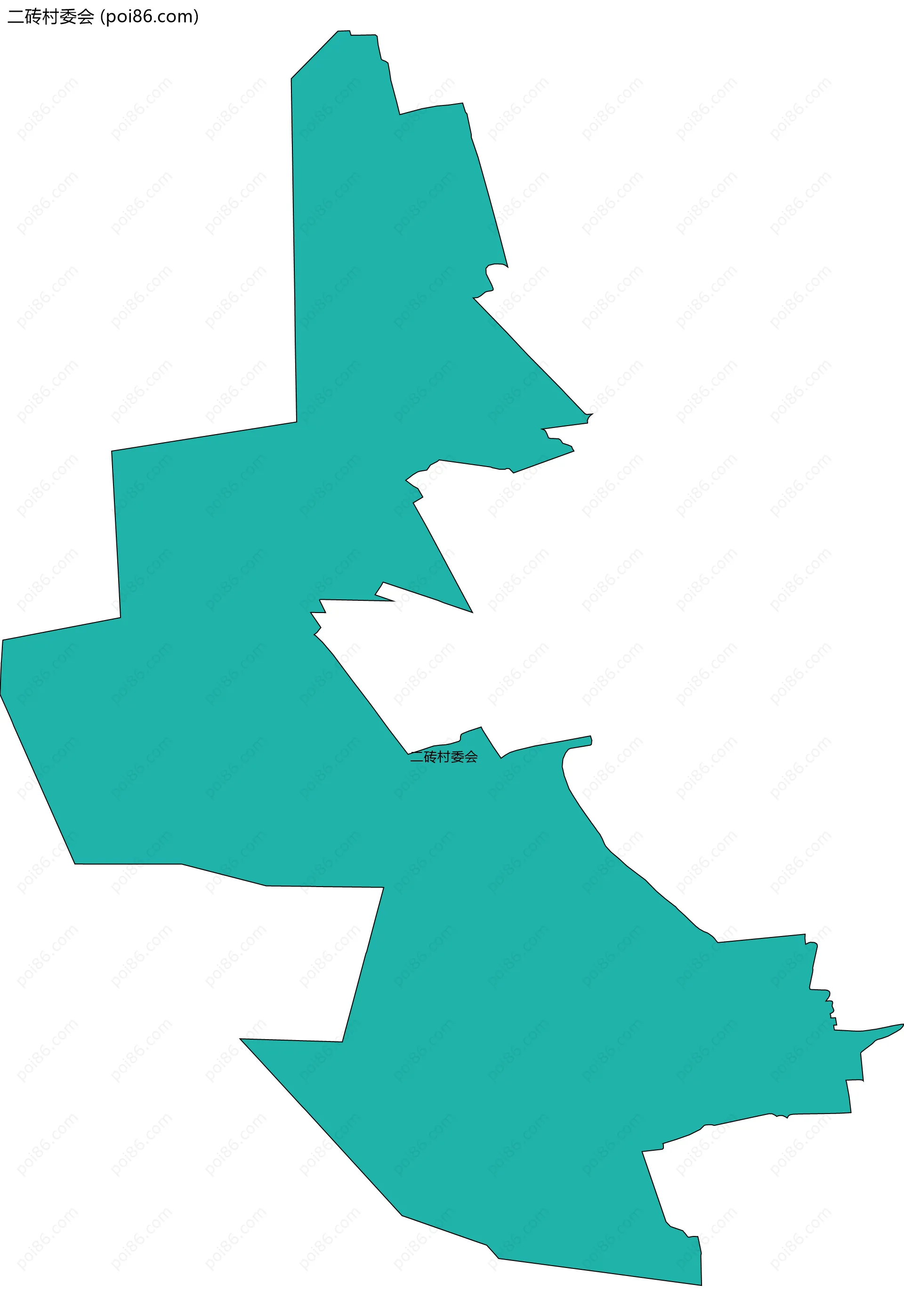 二砖村委会边界地图