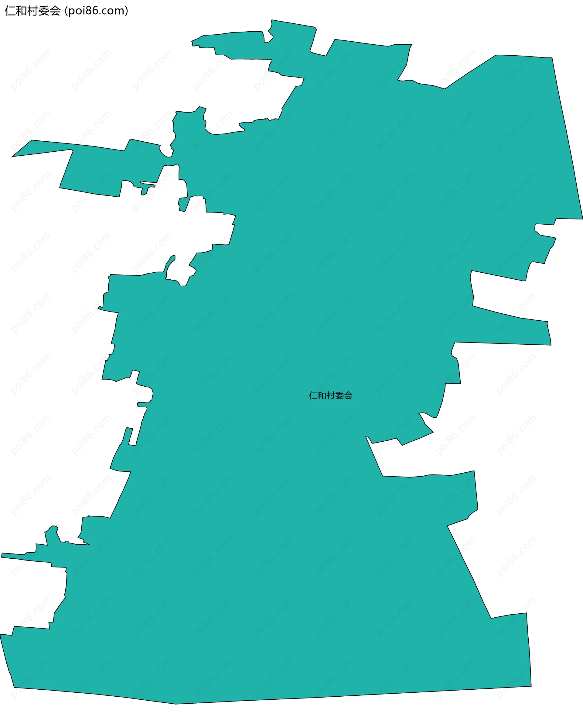 仁和村委会边界地图