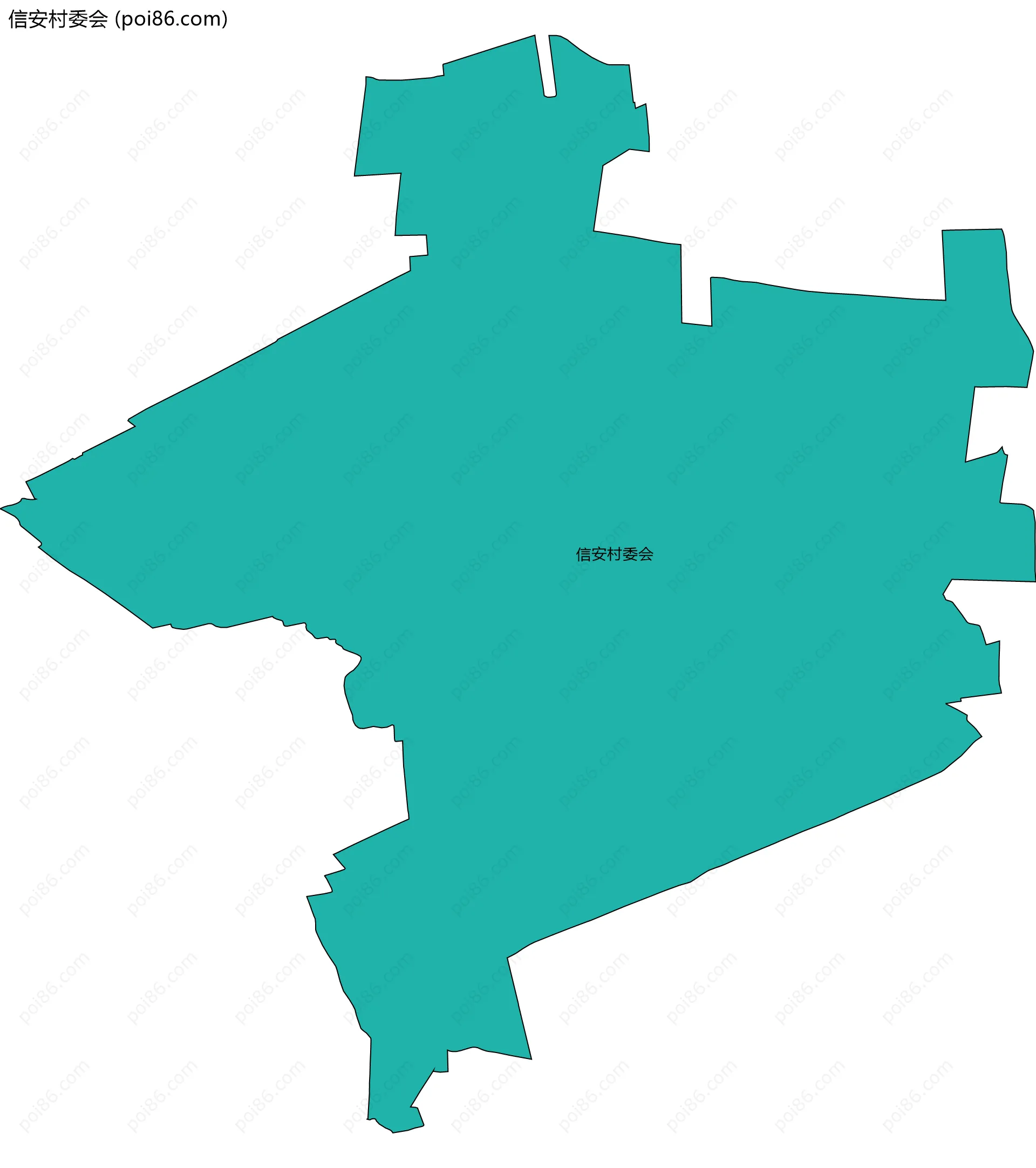 信安村委会边界地图