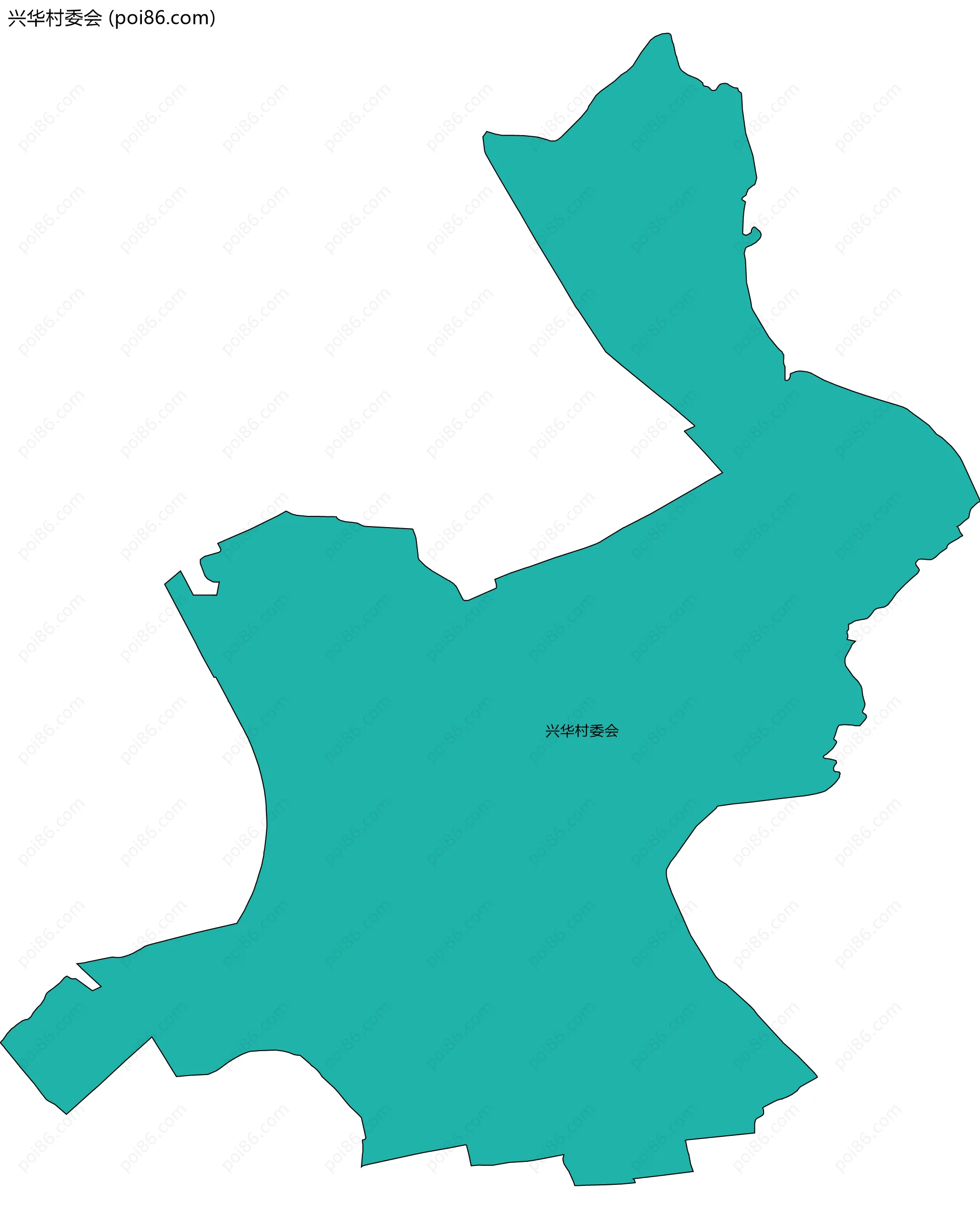 兴华村委会边界地图