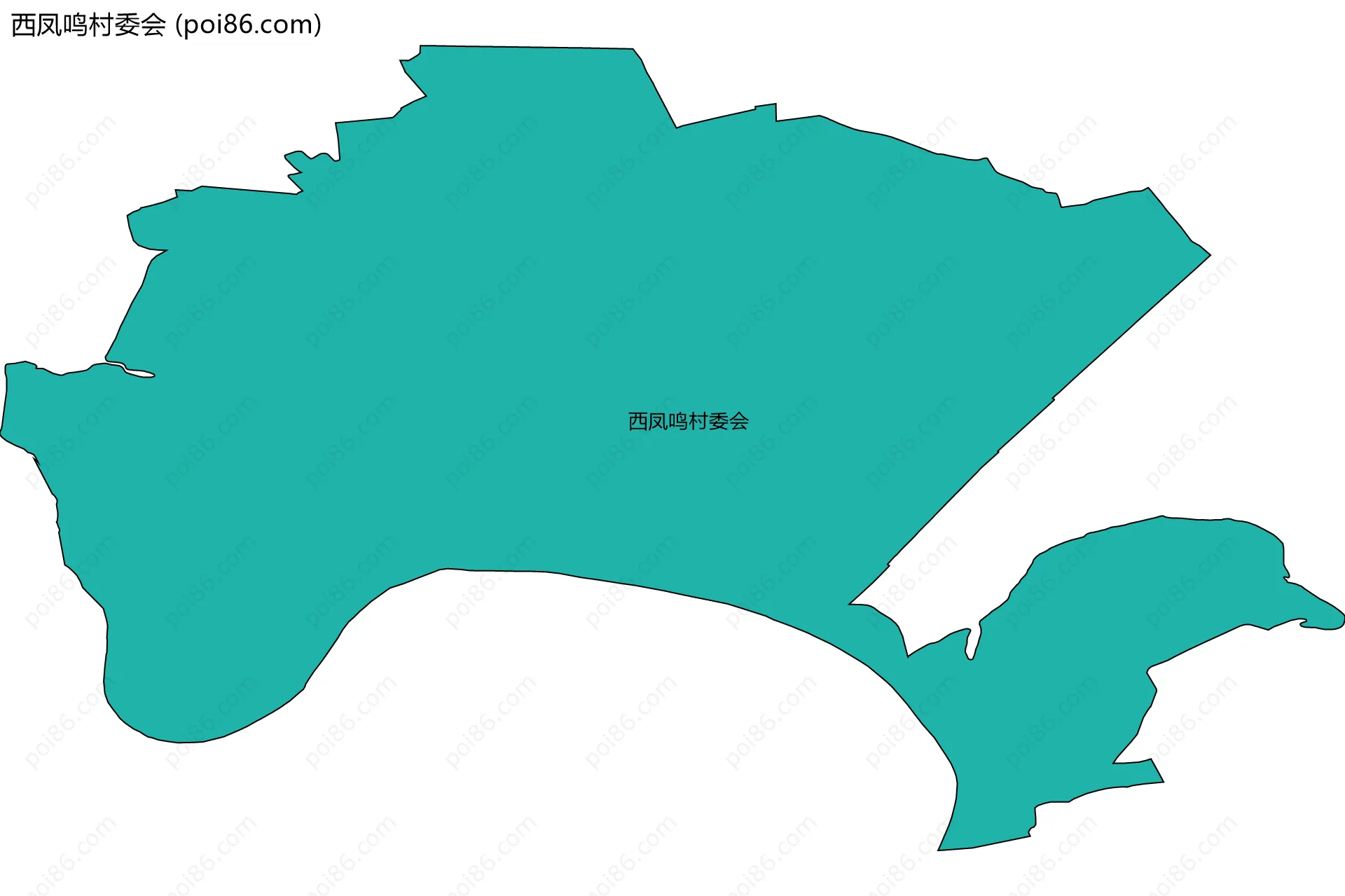 西凤鸣村委会边界地图