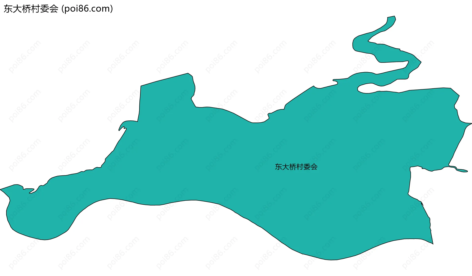 东大桥村委会边界地图