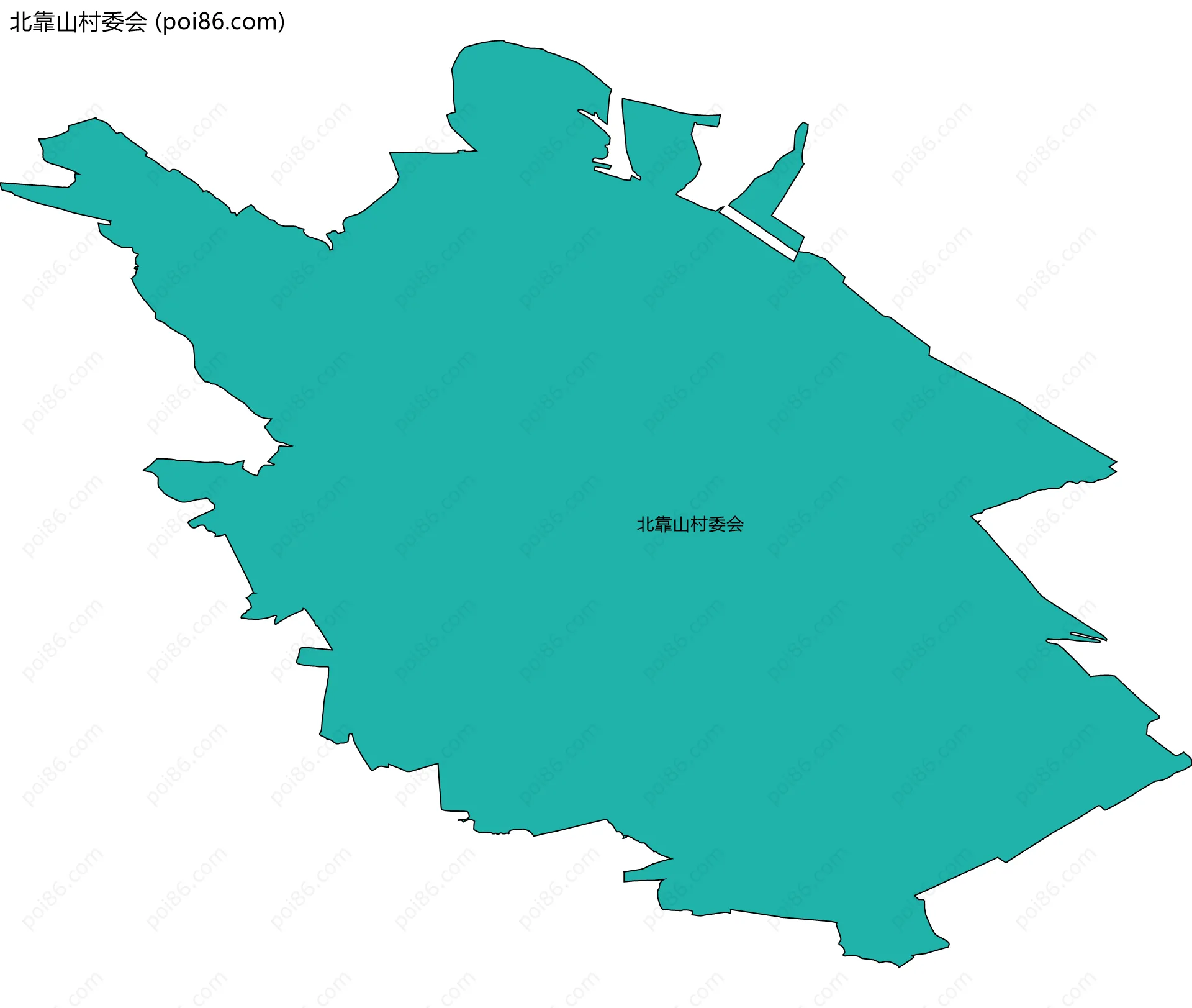 北靠山村委会边界地图