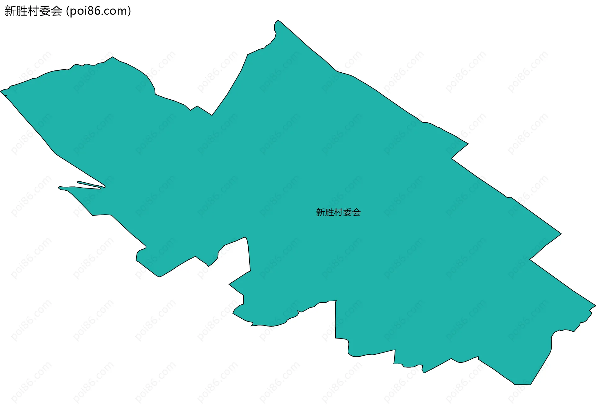 新胜村委会边界地图