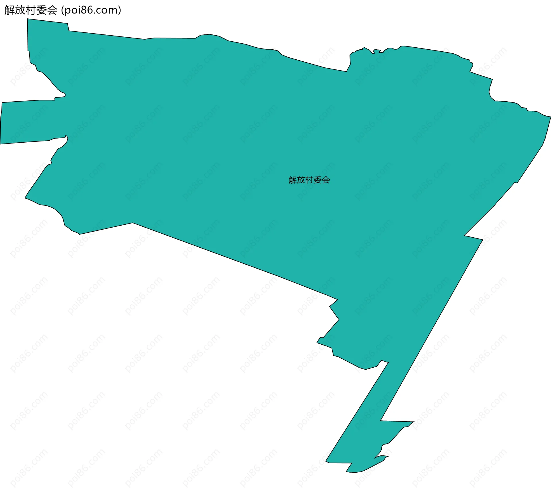 解放村委会边界地图