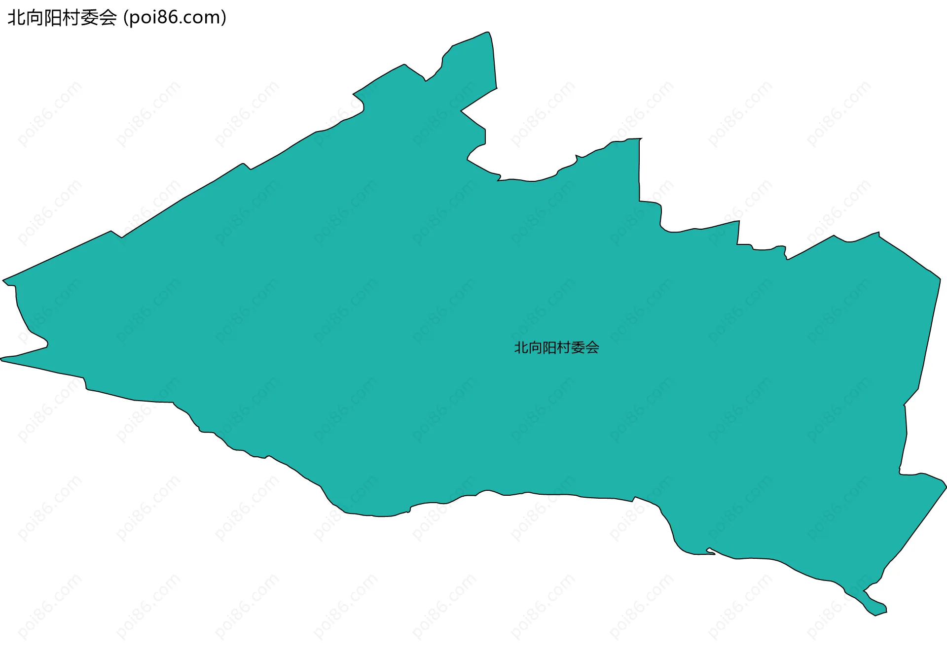 北向阳村委会边界地图