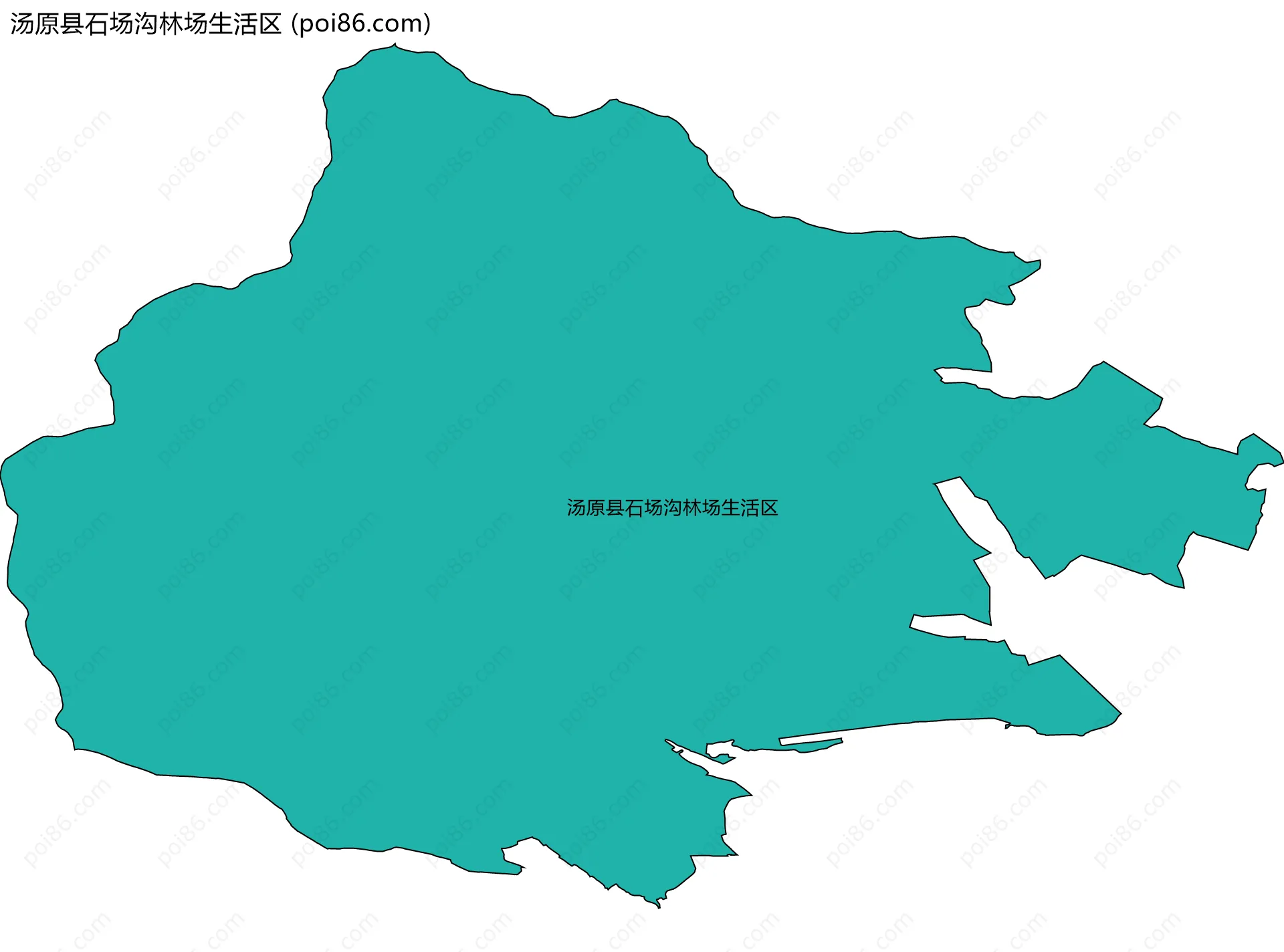 汤原县石场沟林场生活区边界地图