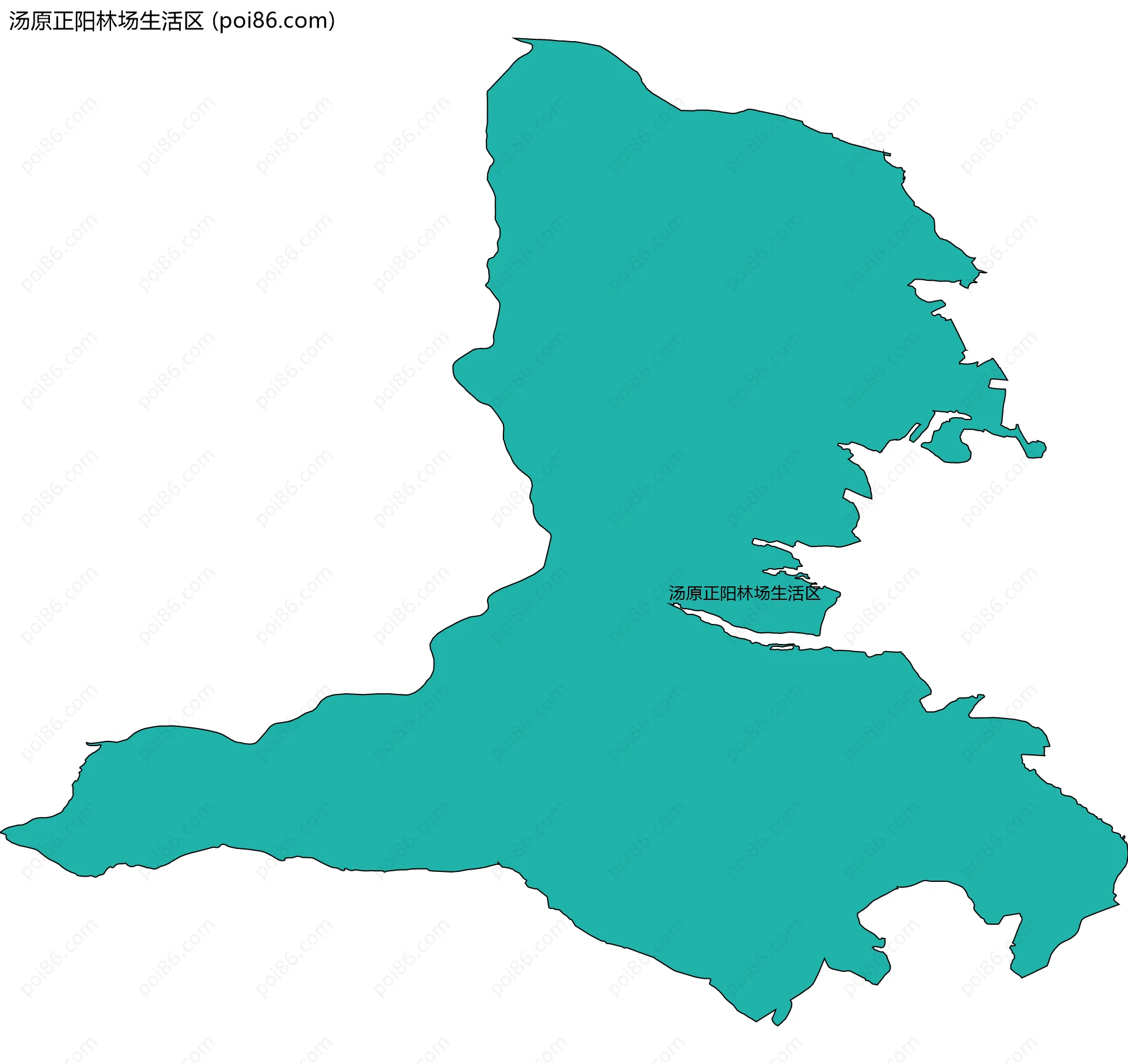 汤原正阳林场生活区边界地图