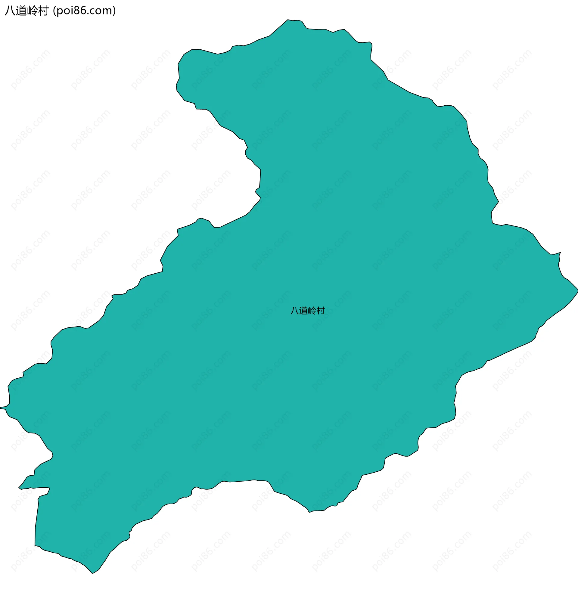 八道岭村边界地图