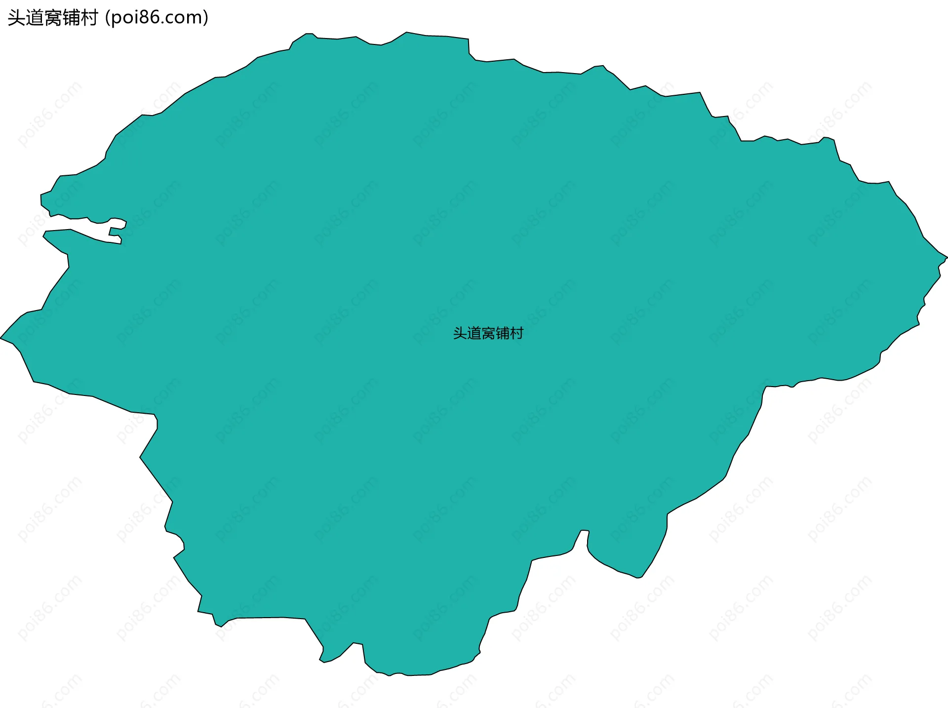 头道窝铺村边界地图