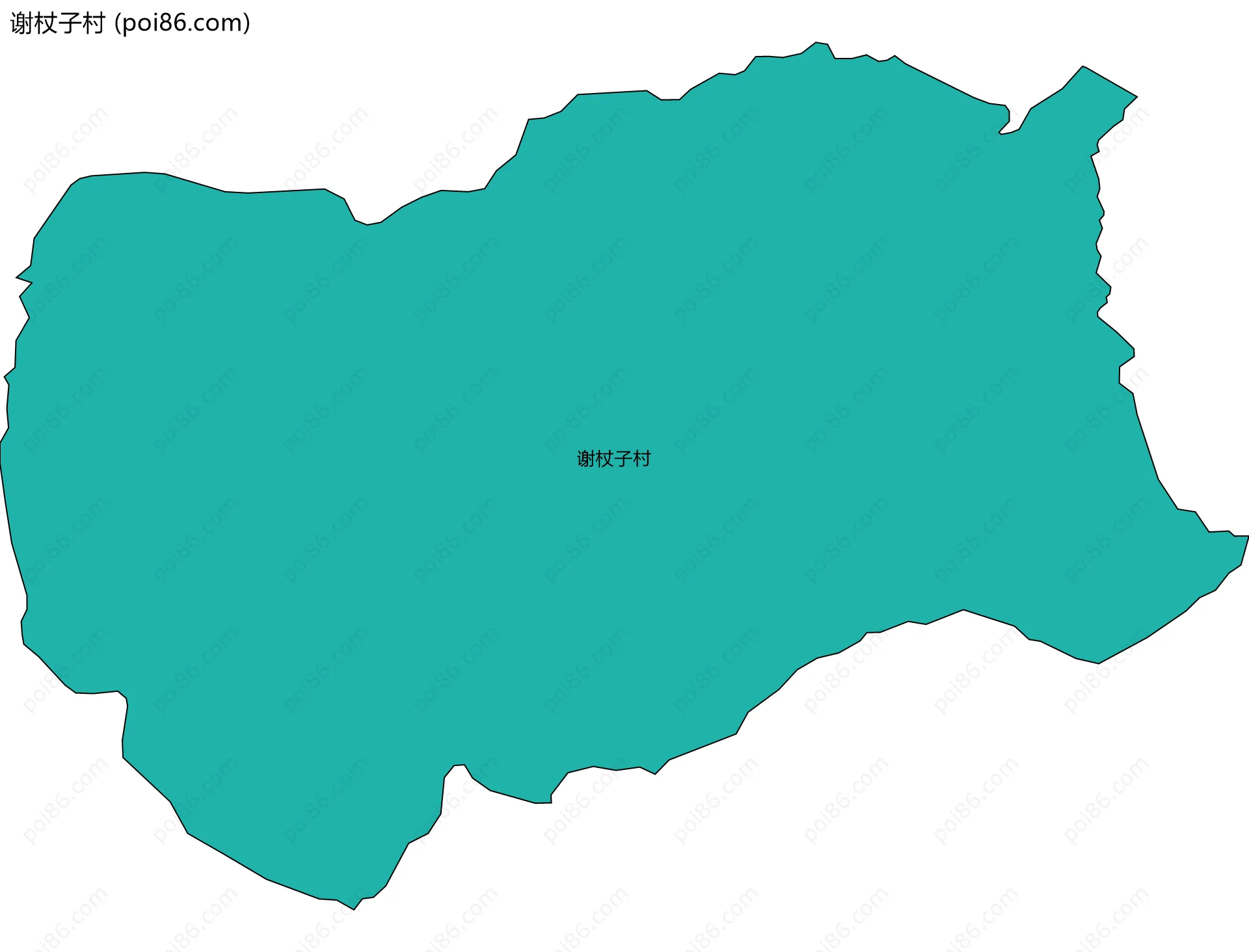 谢杖子村边界地图