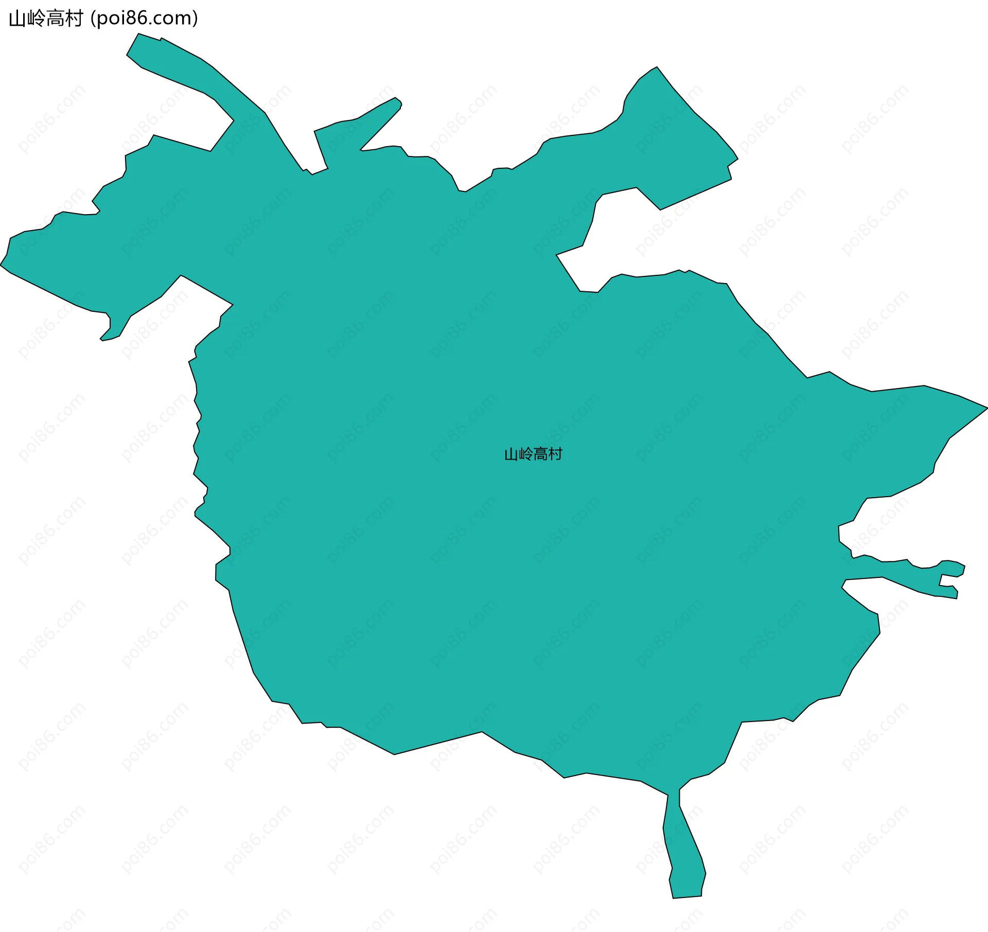 山岭高村边界地图