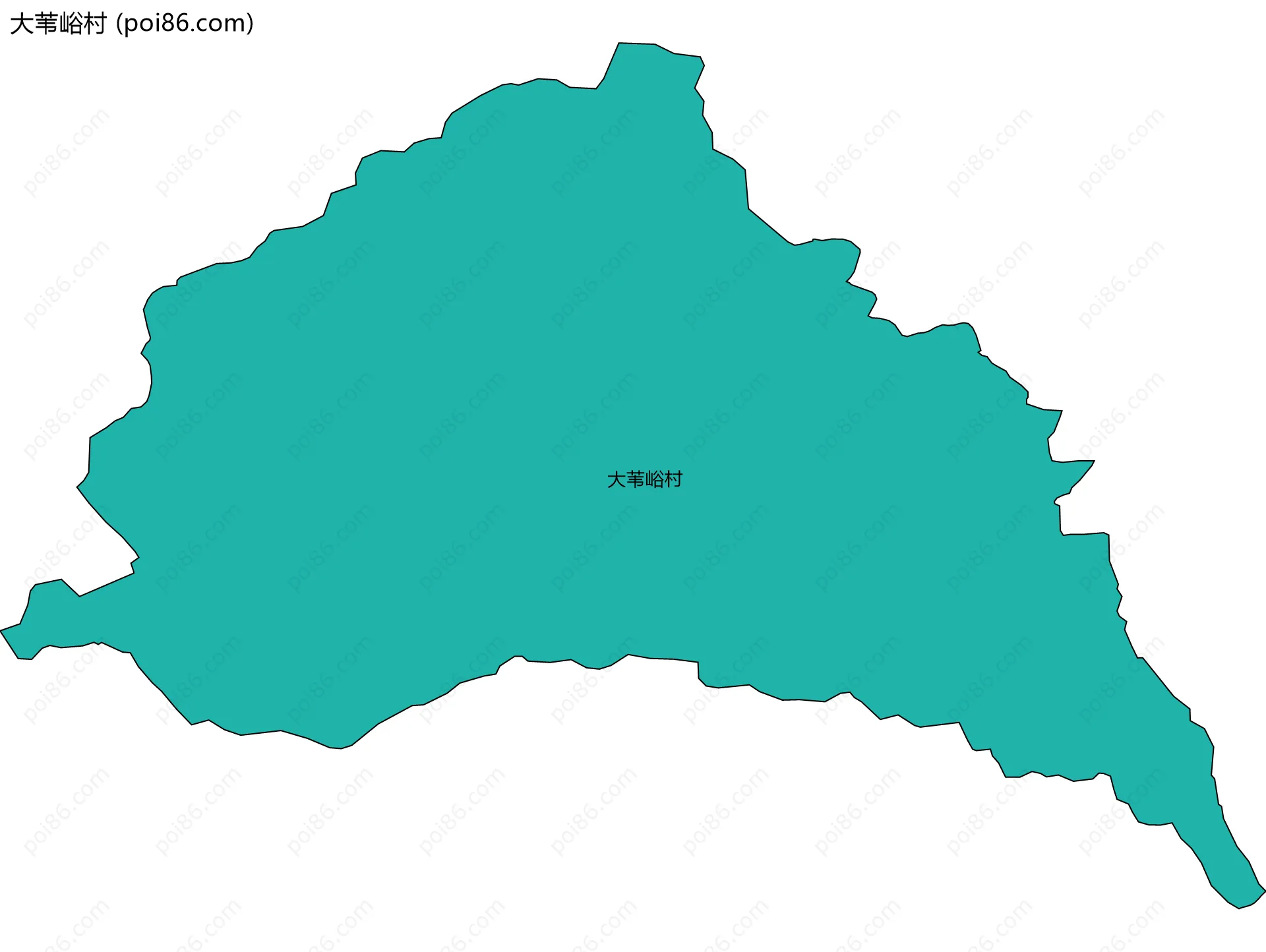 大苇峪村边界地图