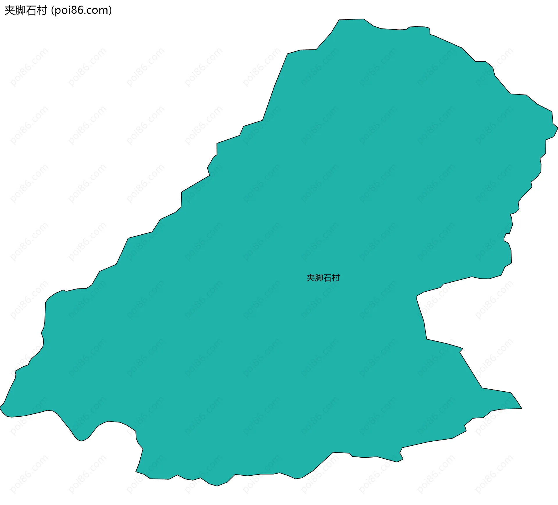 夹脚石村边界地图