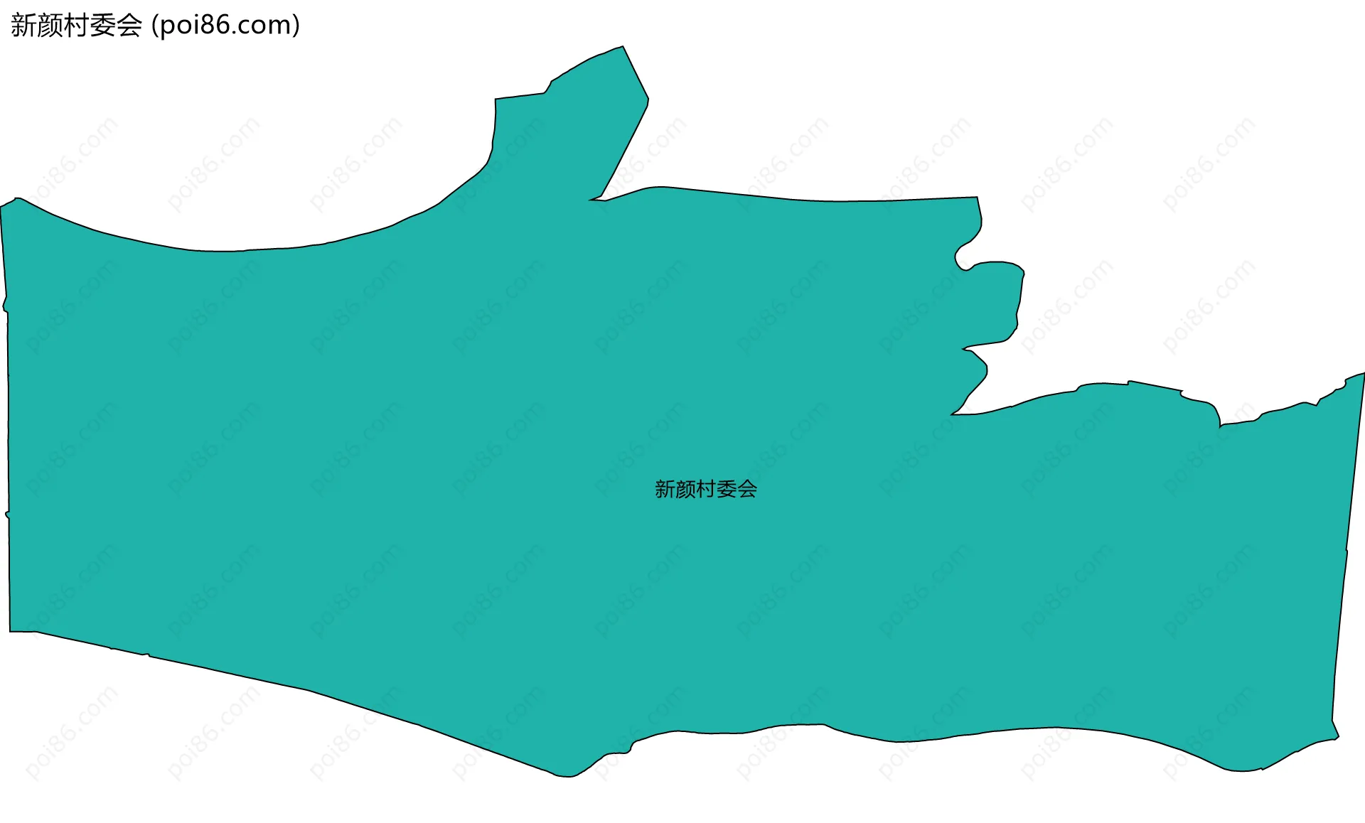 新颜村委会边界地图
