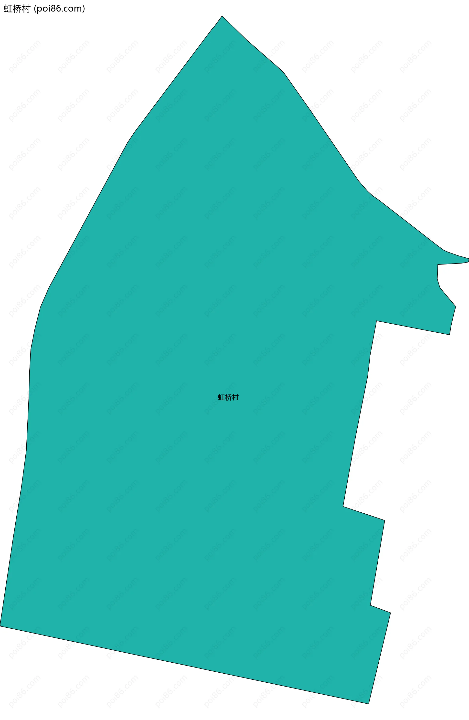 虹桥村边界地图