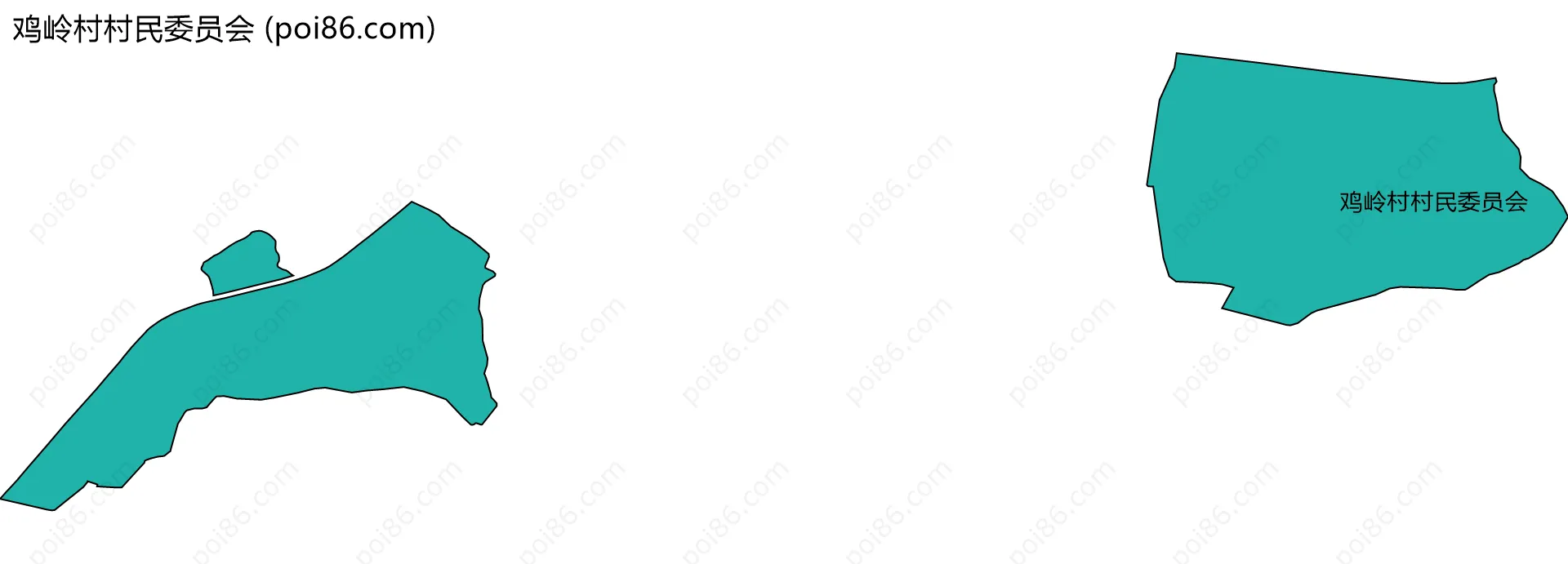 鸡岭村村民委员会边界地图