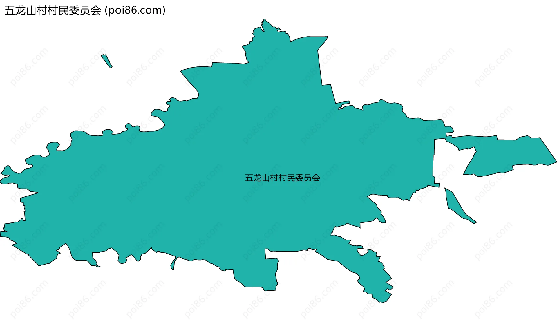 五龙山村村民委员会边界地图