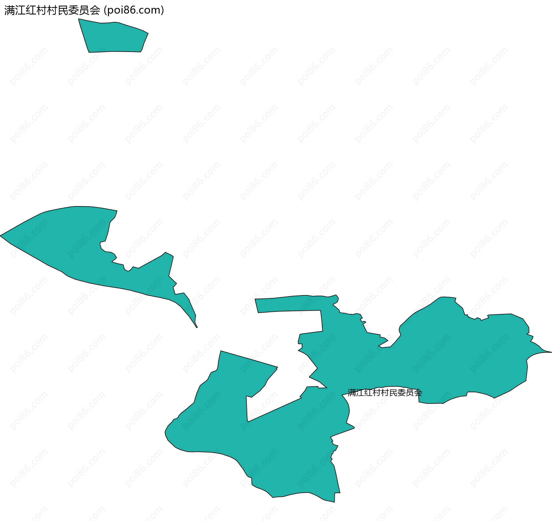 满江红村村民委员会边界地图