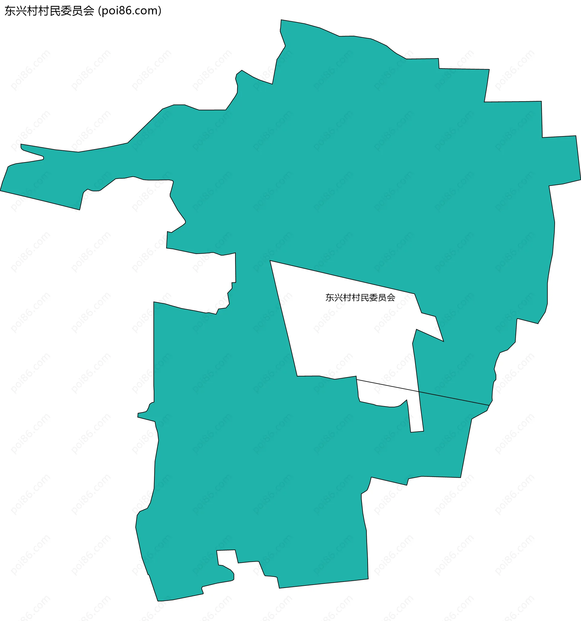 东兴村村民委员会边界地图