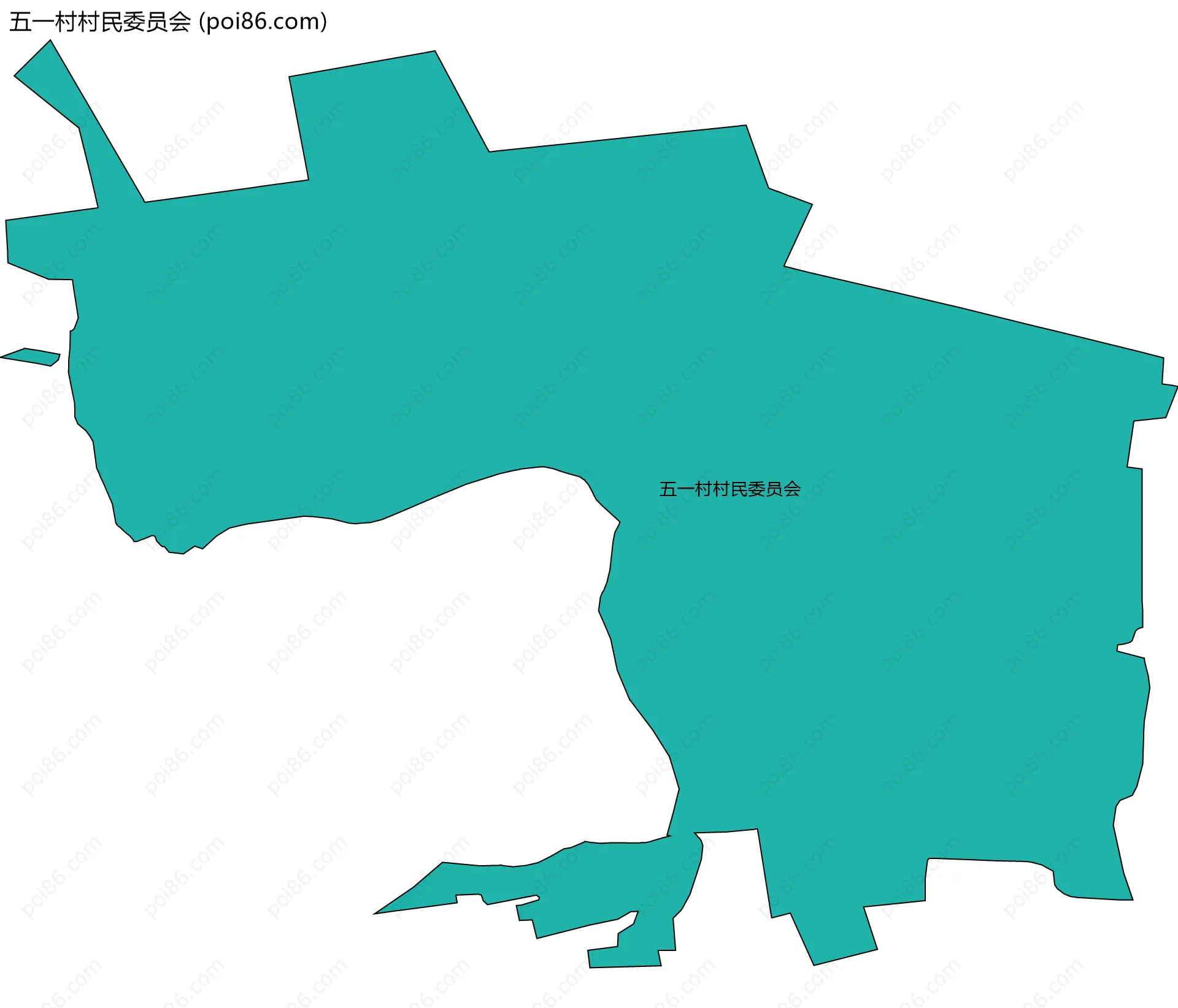 五一村村民委员会边界地图