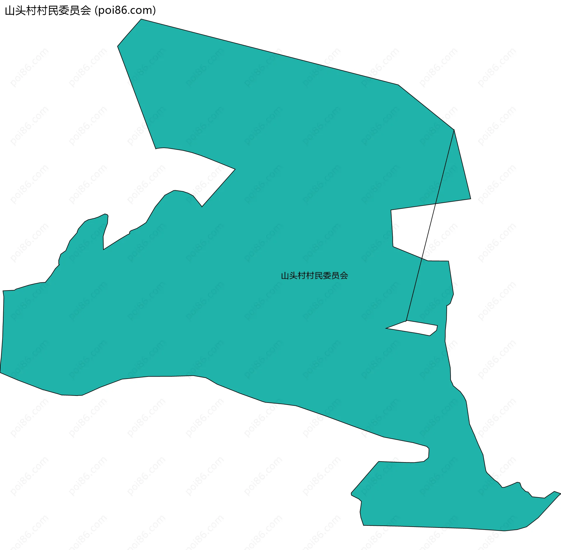山头村村民委员会边界地图