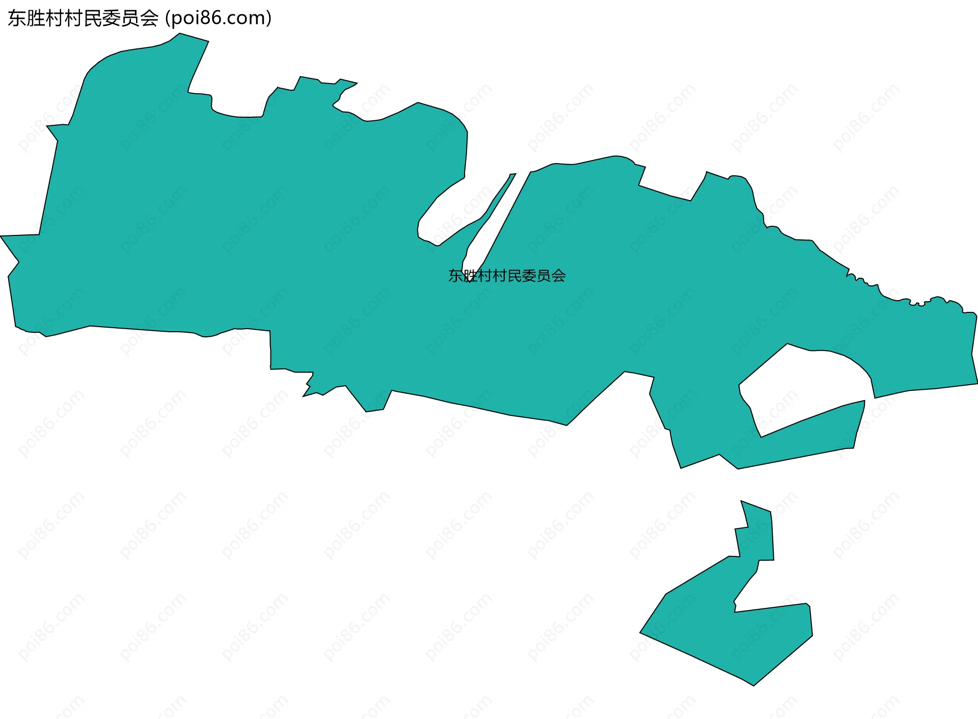 东胜村村民委员会边界地图