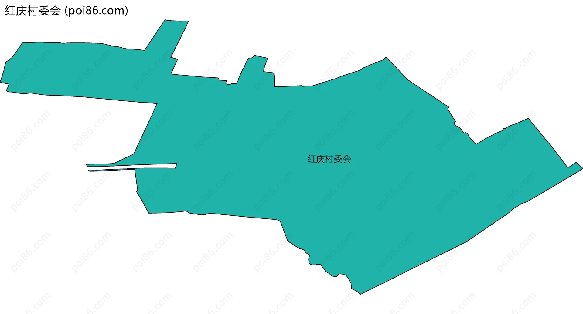 红庆村委会边界地图