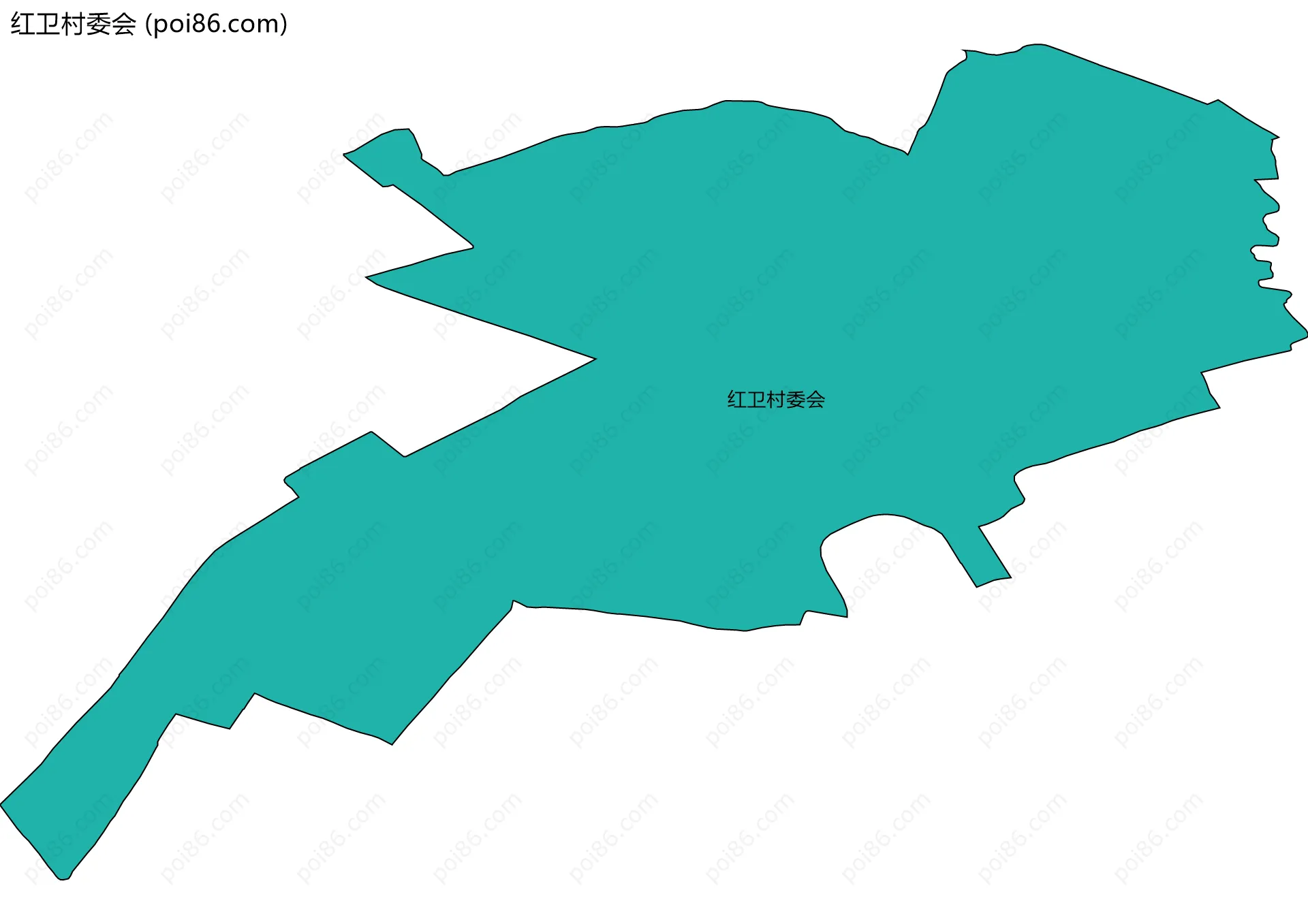 红卫村委会边界地图
