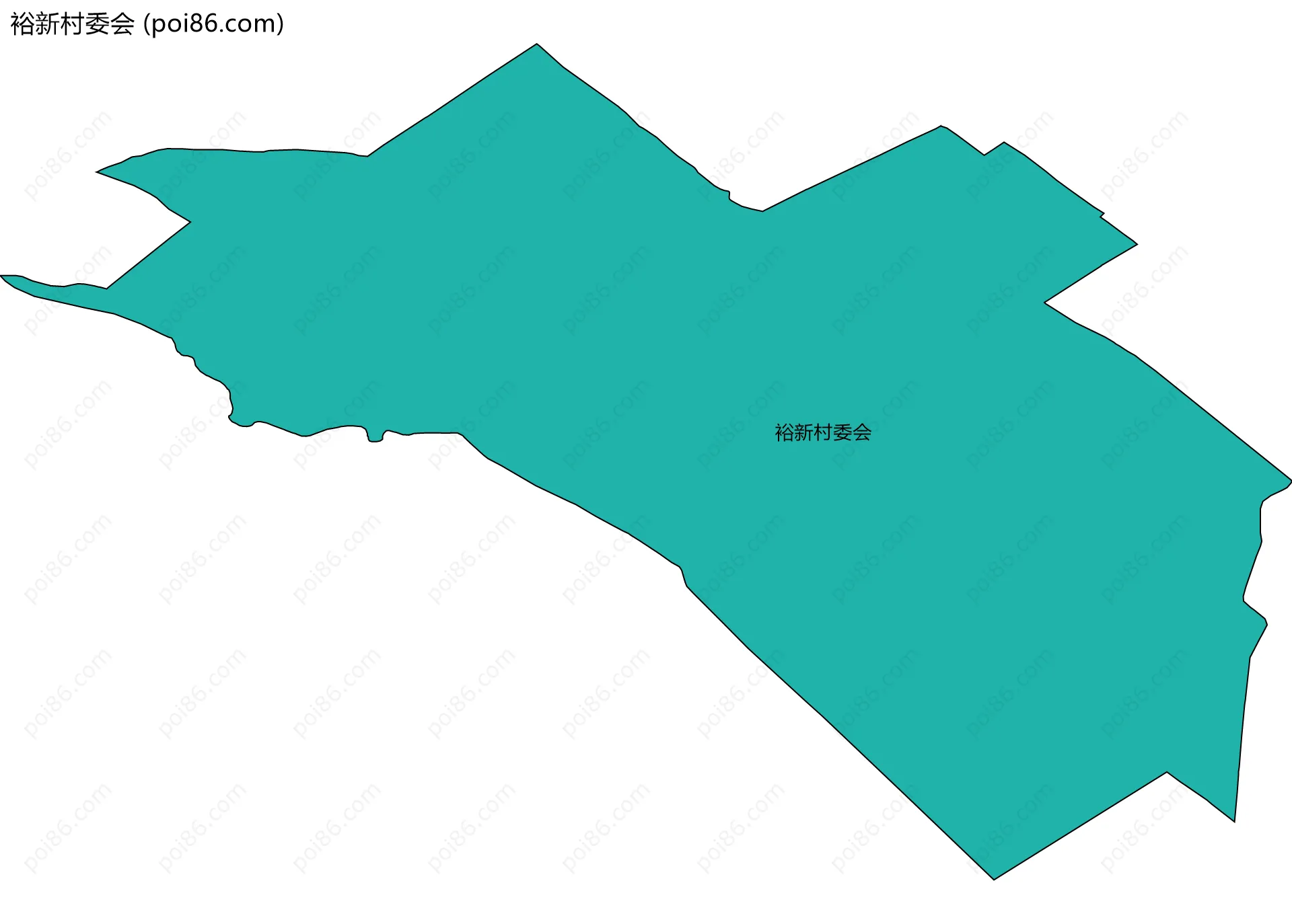 裕新村委会边界地图