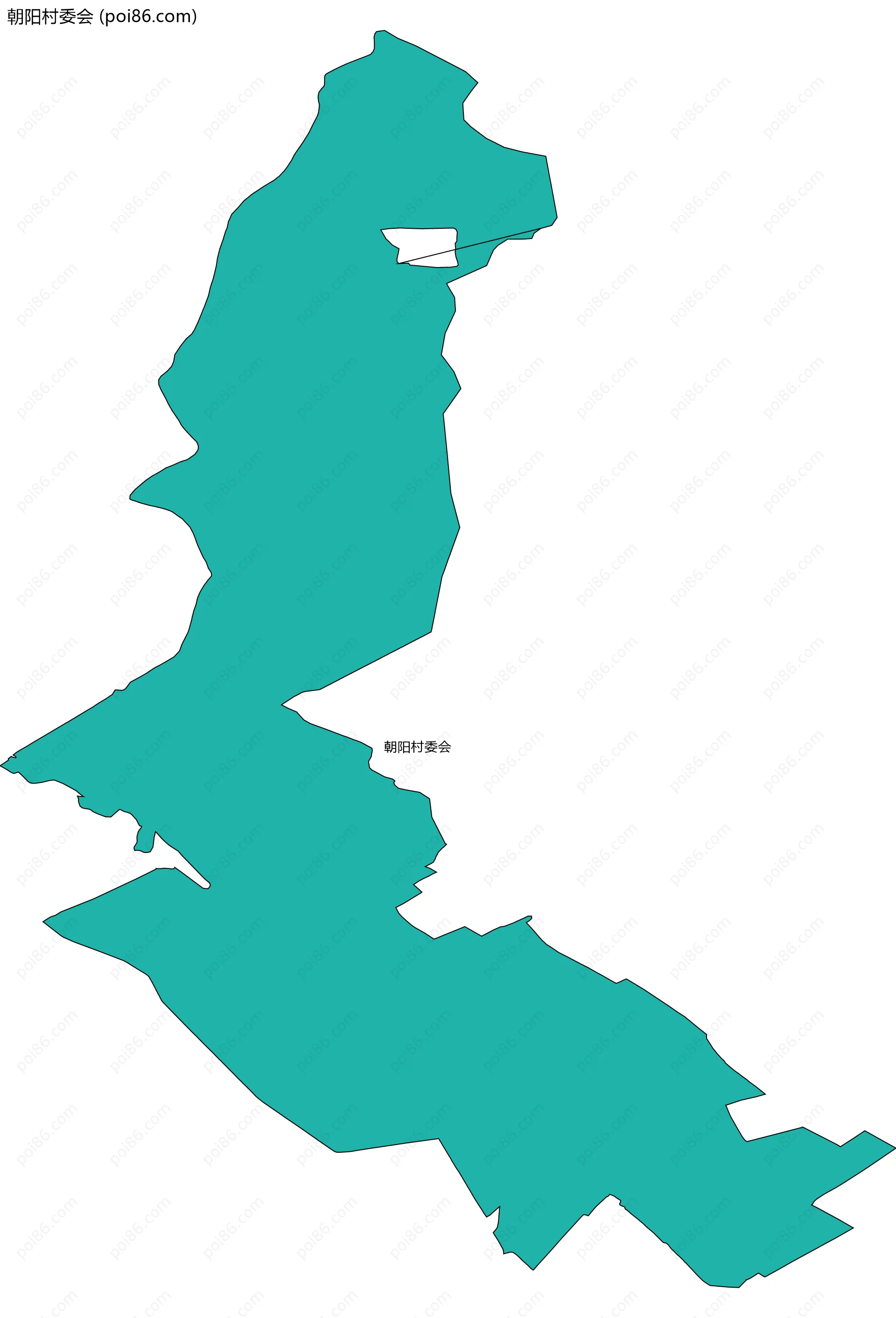 朝阳村委会边界地图