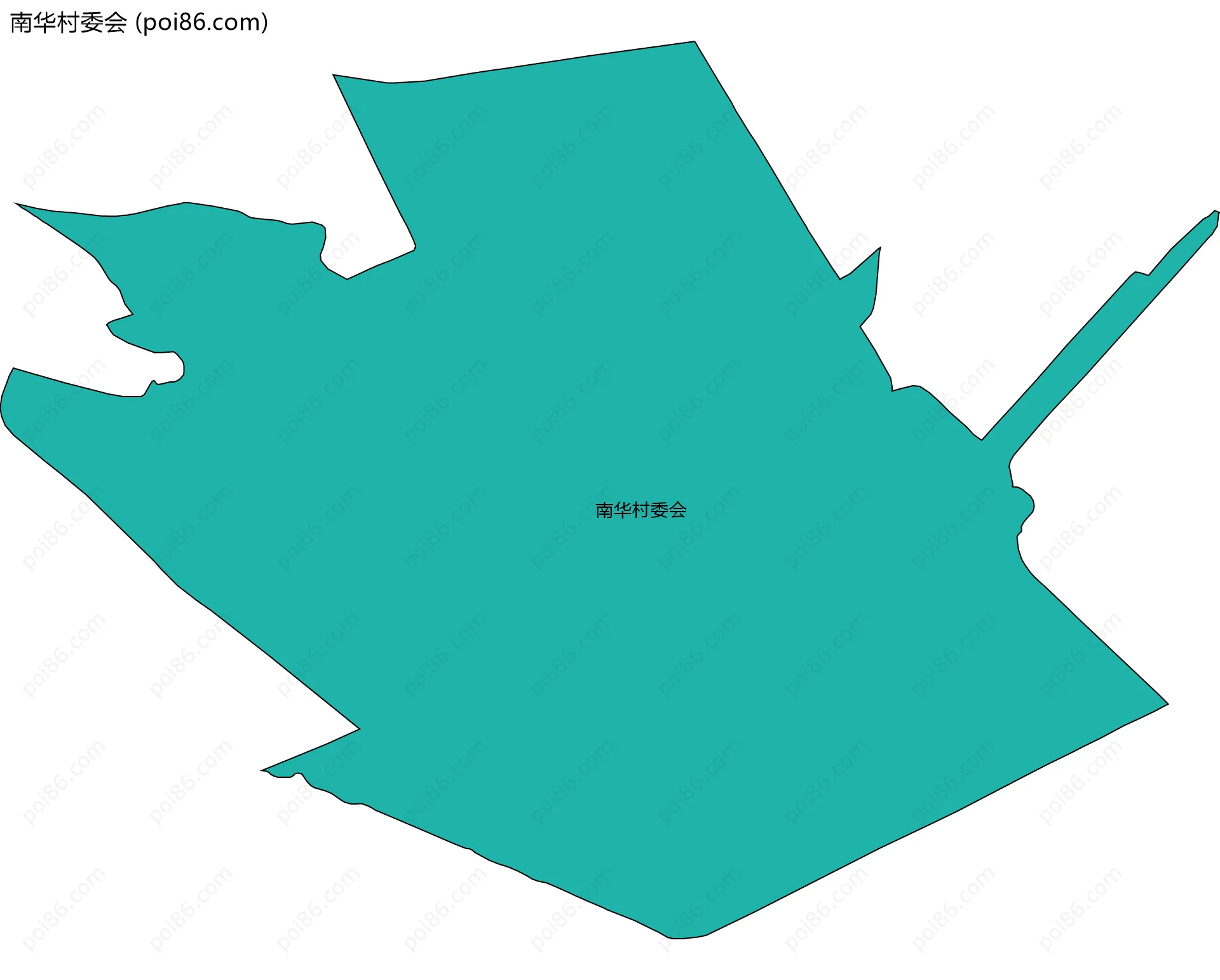 南华村委会边界地图