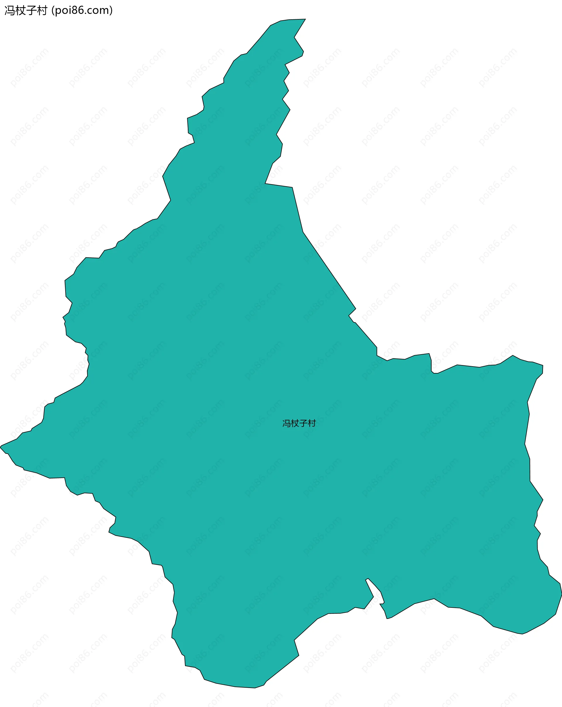 冯杖子村边界地图