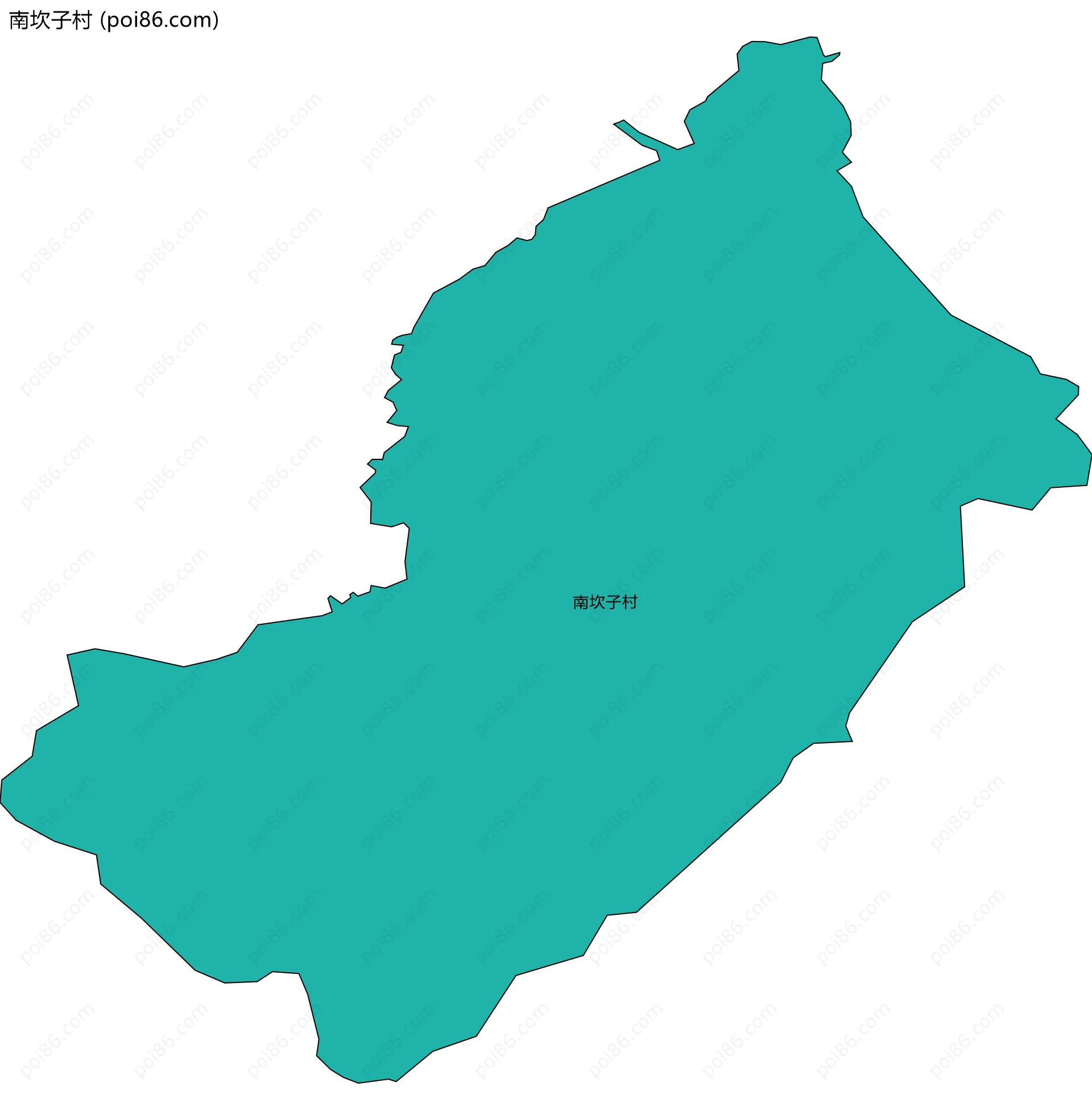 南坎子村边界地图