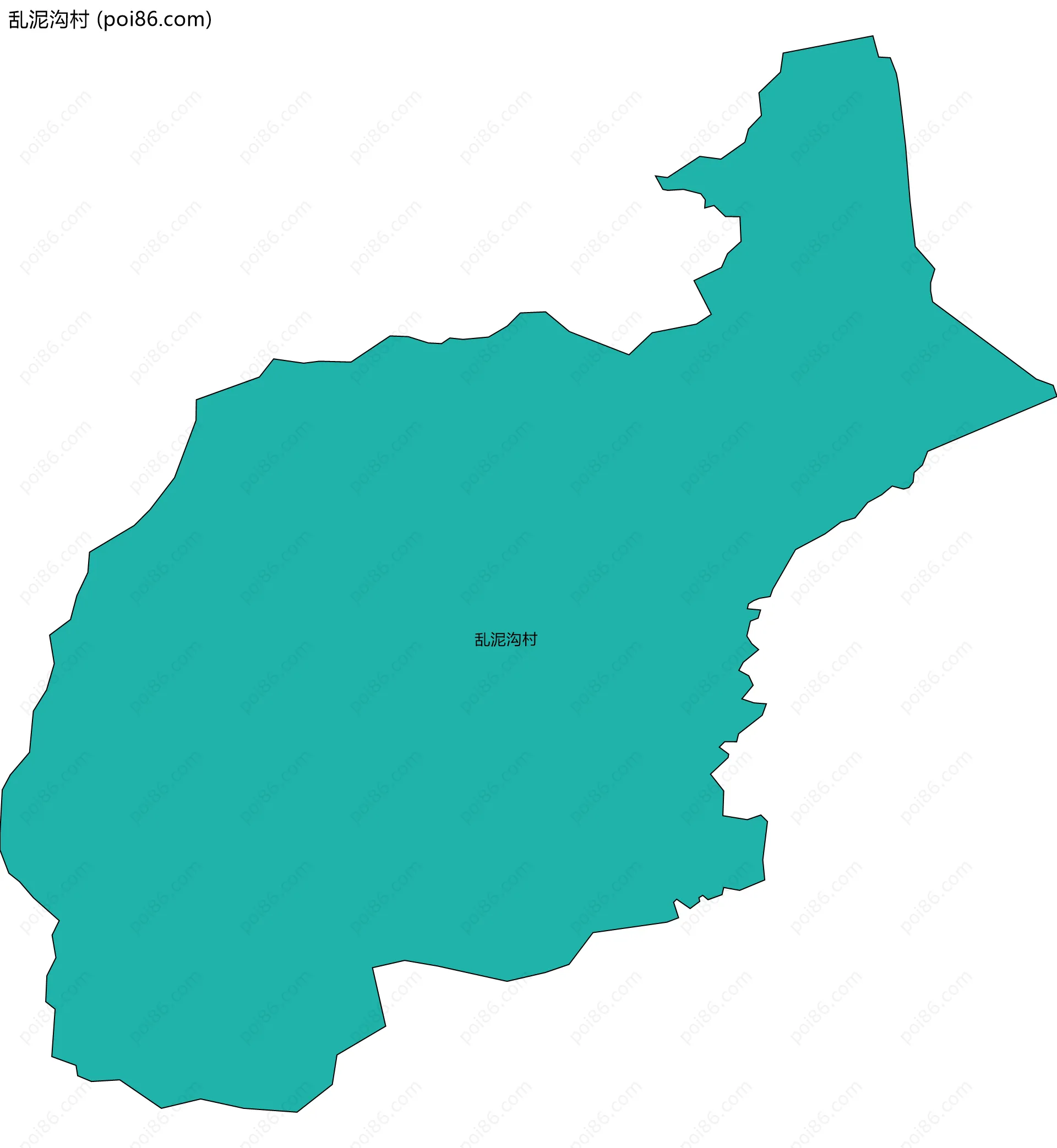 乱泥沟村边界地图