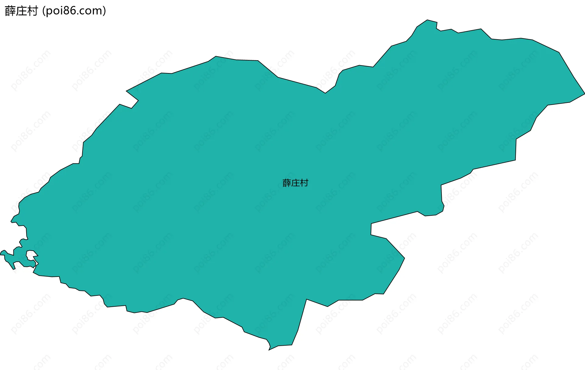 薛庄村边界地图